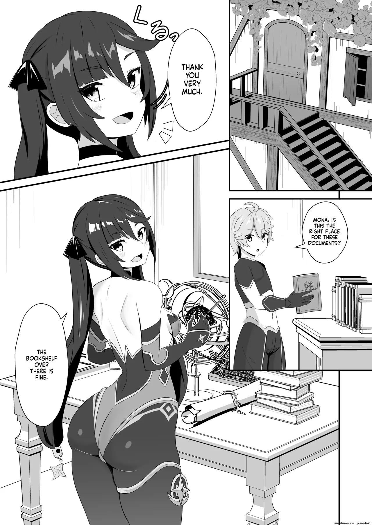 [Kikiki no Kikki (Yuzu Kiiro)] Mona Siri Heko Heko Koshi Panpan. (Genshin Impact) [English][DIYMTL][Digital] 画像番号 3