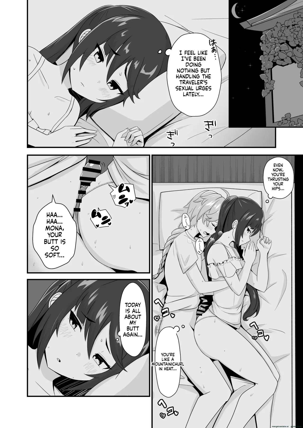 [Kikiki no Kikki (Yuzu Kiiro)] Mona Siri Heko Heko Koshi Panpan. (Genshin Impact) [English][DIYMTL][Digital] 画像番号 22