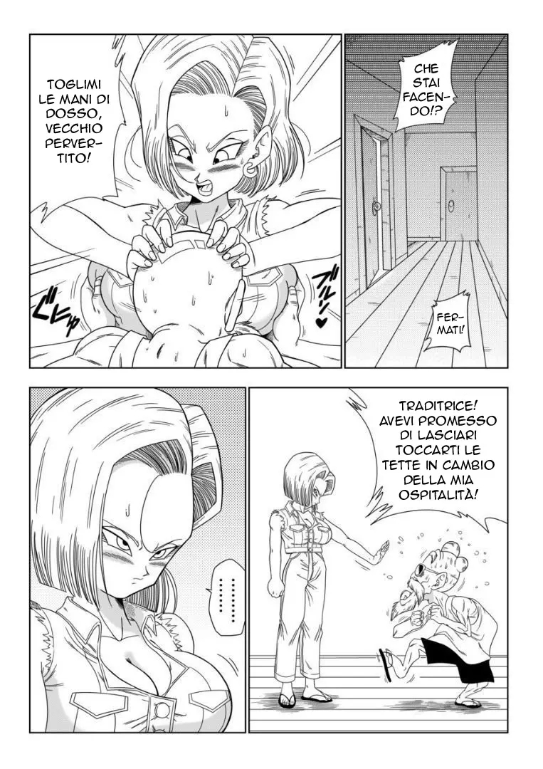 [Yamamoto] 18-gou vs Kame Sennin | Il Patto tra C-18 e Il Maestro Muten (Dragon Ball Z) [Italian] изображение № 5