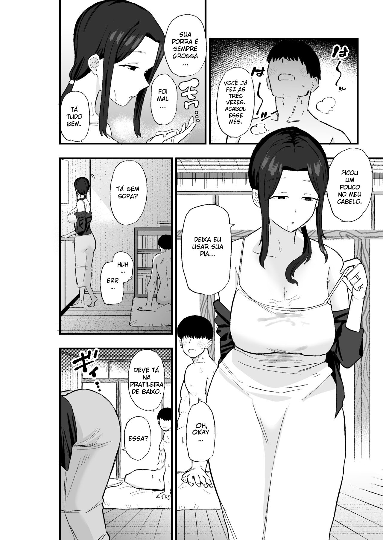 [Kamejirouya-san (Kametaro)] Taihai Tsuma꞉ Taihaikei Hitotsuma o Yachin Kawari ni Koki Tsukaeru Hanashi ｜ A mulher casada que se vendeu para pagar o aluguel [Portuguese-BR] 图片编号 33