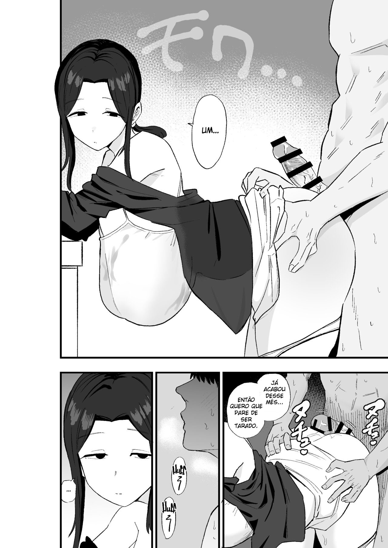 [Kamejirouya-san (Kametaro)] Taihai Tsuma꞉ Taihaikei Hitotsuma o Yachin Kawari ni Koki Tsukaeru Hanashi ｜ A mulher casada que se vendeu para pagar o aluguel [Portuguese-BR] 图片编号 35