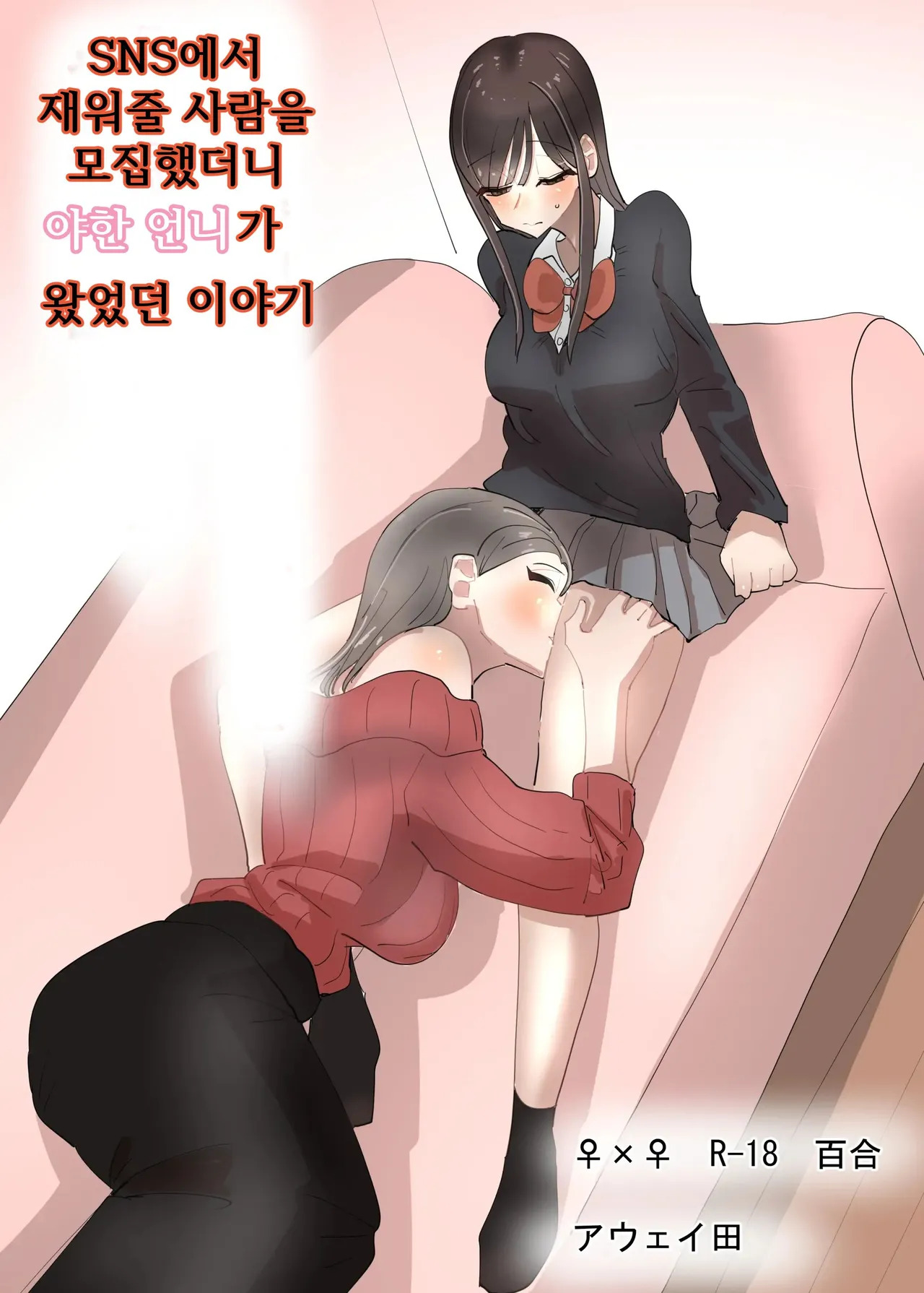 [Aweida] SNS de Tomarasete Kureru Hito o Boshuu Shitara Echiechi Onee-san ga Yattekita Hanashi | SNS에서 재워줄 사람을 모집했더니 야한 언니가 왔었던 이야기 [Korean] изображение № 1