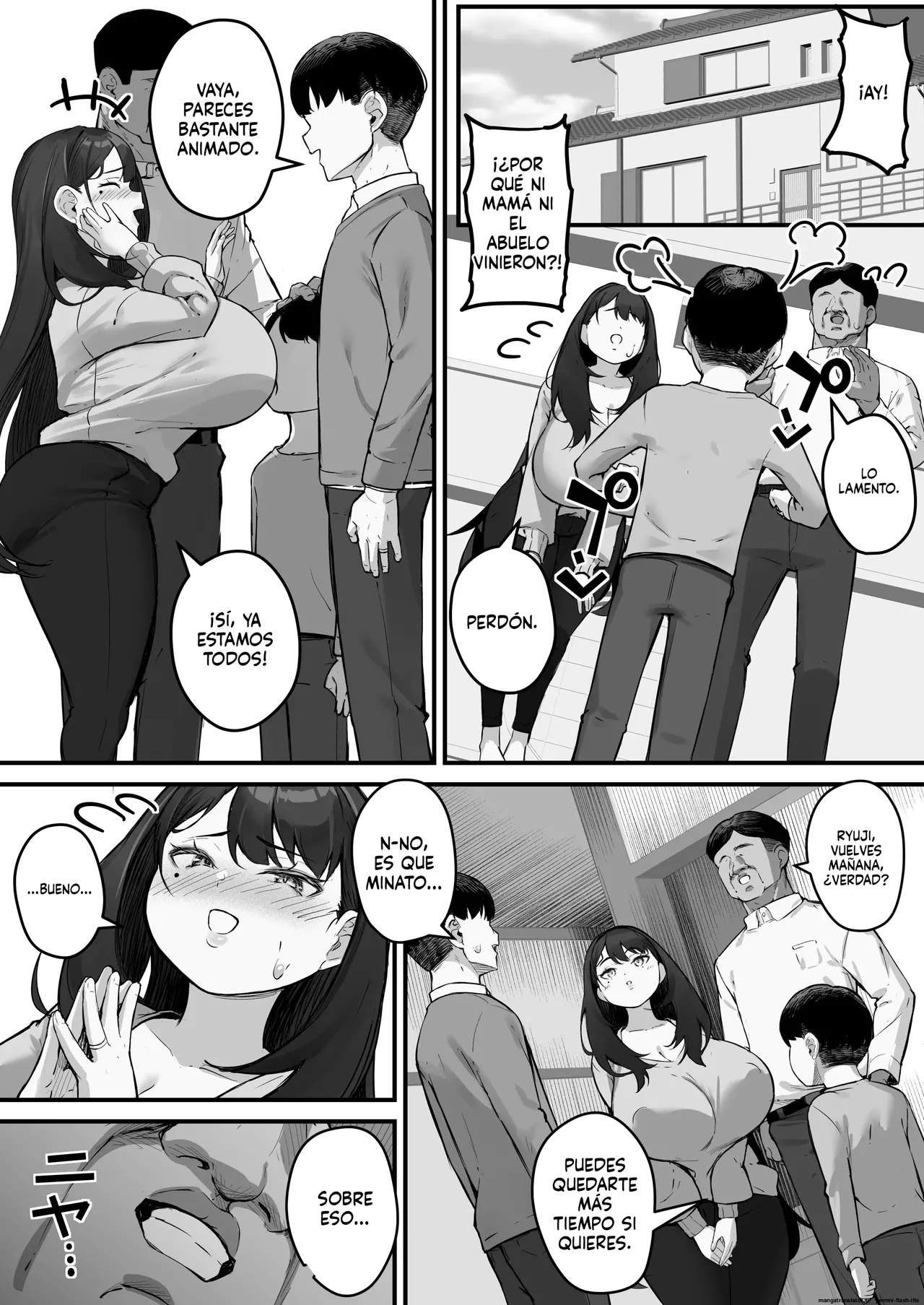 [Baku-π-dou (Kuchi VE)] NTR Tsuma Gifu no Yarashi-me ga Kiraidattanoni｜Esposa Infiel׃ Odiaba la Mirada Lasciva de mi Suegro [Spanish] [FallenSub] [MTL] 图片编号 52