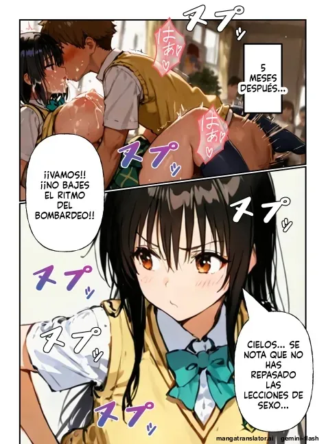 [Netorare Sanshirou] Nakadashi Ninshin ga Hissu Kamokku!  To LOVE-Ru Gakuen ~Kotegawa Yui Lala Hen~ | ¡La cremita vaginal es materia obligatoria! ~Yui Kotegawa...  (To LOVE-Ru) [Spanish] [MTL] [AI Generated] image number 70