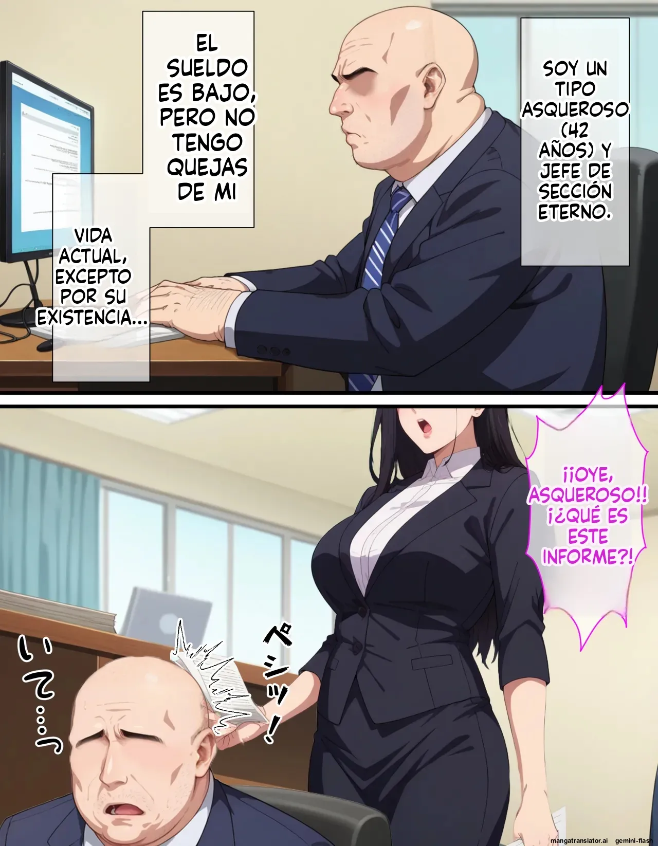 Saimin Oji-san ni Shihai Sareta Onna ~Kanochi Joushi Hen (Spanish) MTL 2eme image