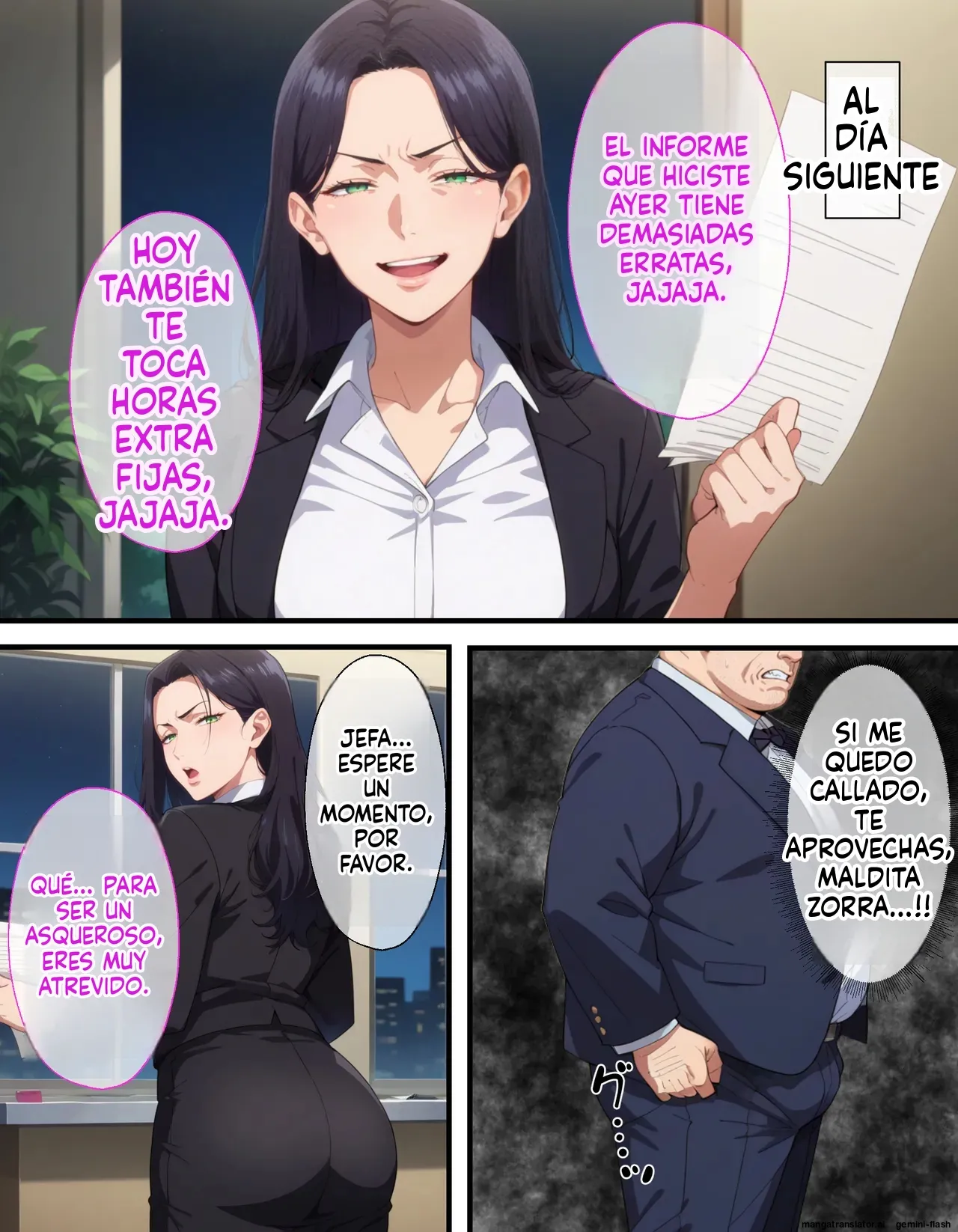 Saimin Oji-san ni Shihai Sareta Onna ~Kanochi Joushi Hen (Spanish) MTL 9eme image