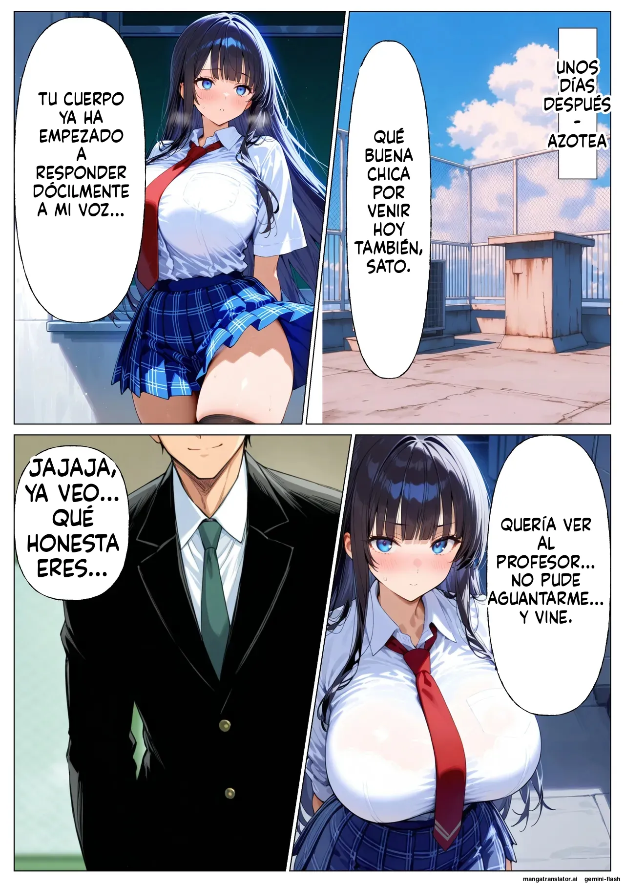 [Yuiyui House] Kimi wa Boku no Mono ~ JK Saimin Keikaku | Eres mía: el plan de hipnosis para la colegiala  [Spanish] [MTL]  [AI Generated] 16eme image