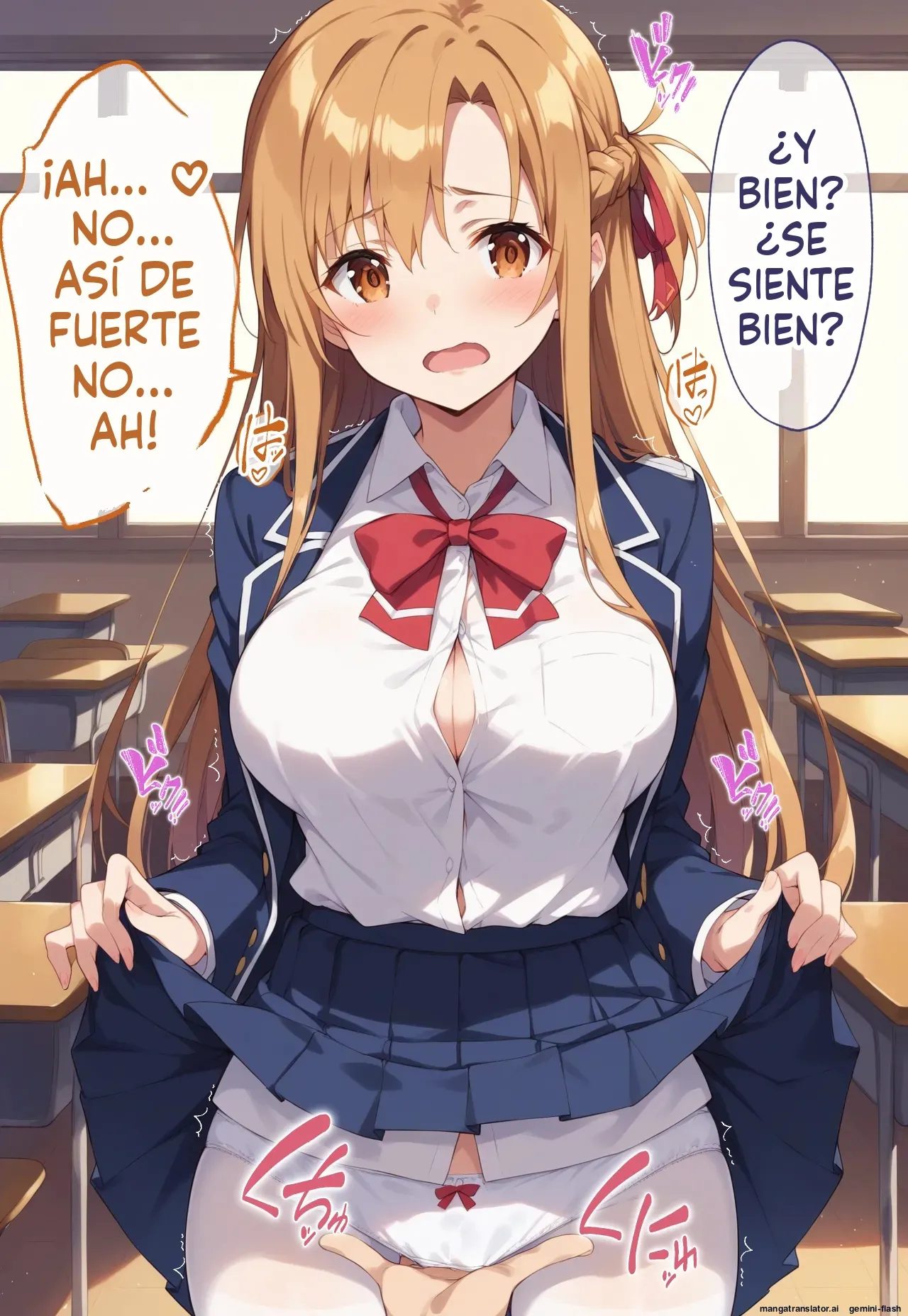 Kikan Mono Gakuen No Kyonyū Konbi Ga cuii Ojisan Ni Netora Re yun Masa Reru Hanashi (Spanish) MTL 图片编号 10