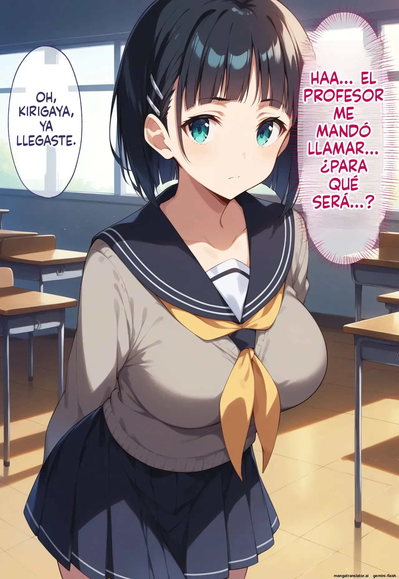 Kikan Mono Gakuen No Kyonyū Konbi Ga cuii Ojisan Ni Netora Re yun Masa Reru Hanashi (Spanish) MTL 图片编号 24