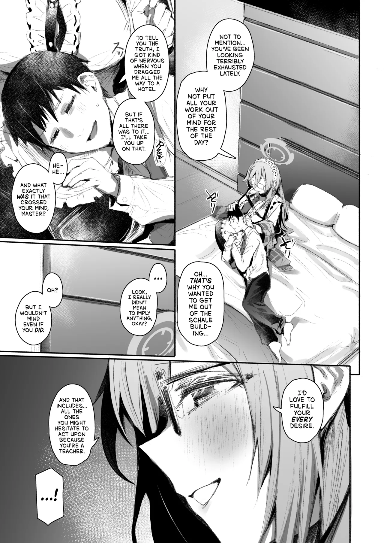 [Rev3 (Monchan rev3)] Extra Service Shuujitsu Mitchaku Noukou Houshi | Extra Service: Tender Loving Care, All Day Long (Blue Archive) [English] [head empty] [Digital] image number 4