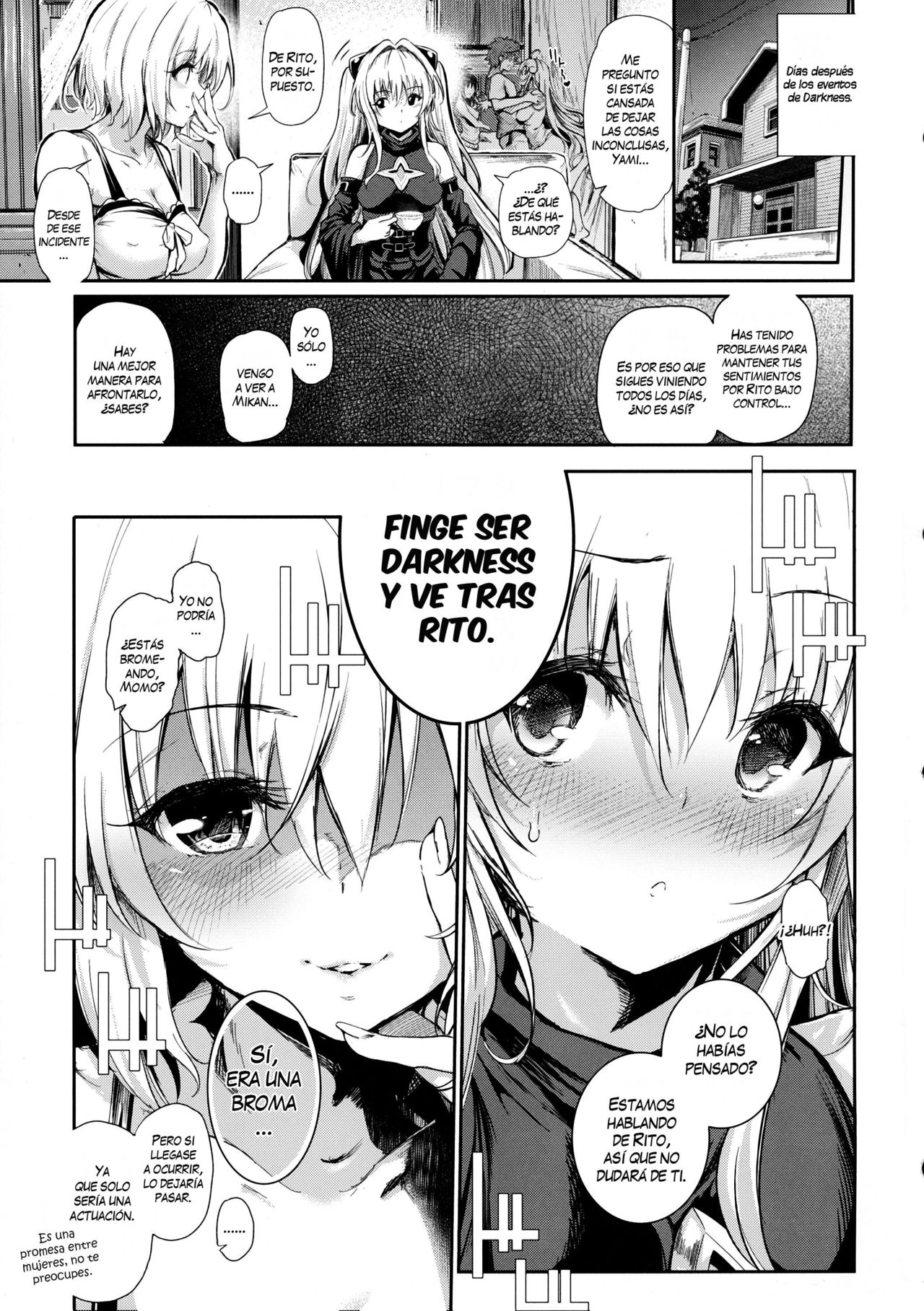 (C86) [viento campanilla (Suzuhane Suzu)] Koisuru Yami wa Uso wo Tsuku ~Sweet Dream~ | To Love Yami is To Lie ~Sweet Dream~ (To LOVE-Ru)  [Spanish] {Kings Slayers Fansub} Bildnummer 4