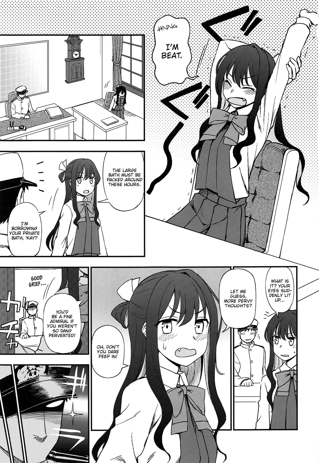 (C97) [Kuma no Tooru Michi (Kumada)] Naganami-sama to Ofuro Ecchi | Bathroom Sex With Naganami-Sama (Kantai Collection -KanColle-) [English] [FMLTranslations] image number 2