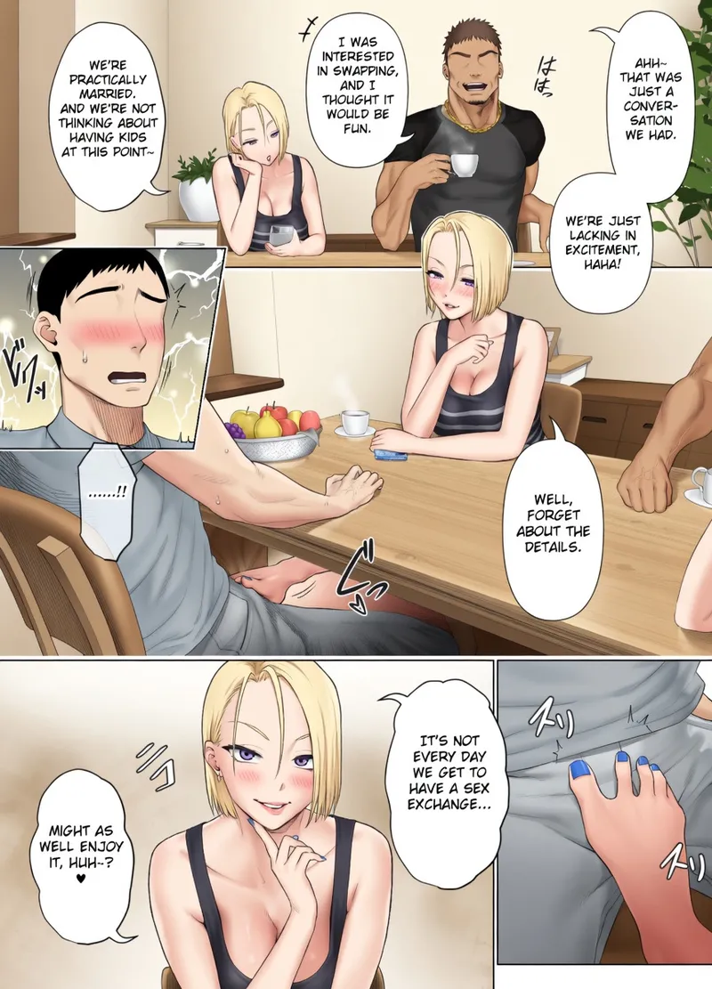 [Mitsumitsu Niku (Hikitogu)] LeveChi na Swapping 1 ~Seiheki ni Mezameru Otto Hen~ [Colored] [Decensored] numero di immagine  18