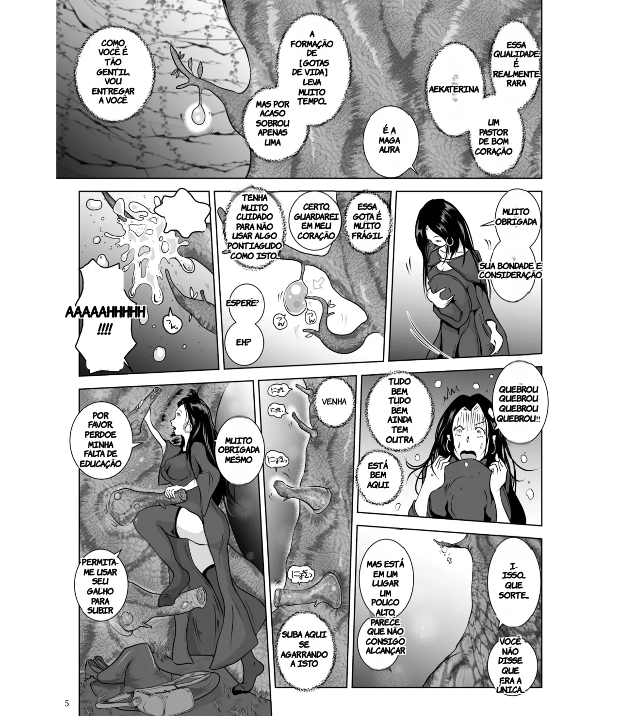 [Erotic Fantasy Larvaturs (Takaishi Fuu)] Chikubi Mushi Chirouju to Inochi no Shizuku - The Dungeon of Wise (TR-41) [Portuguese-BR] [Digital] image number 5