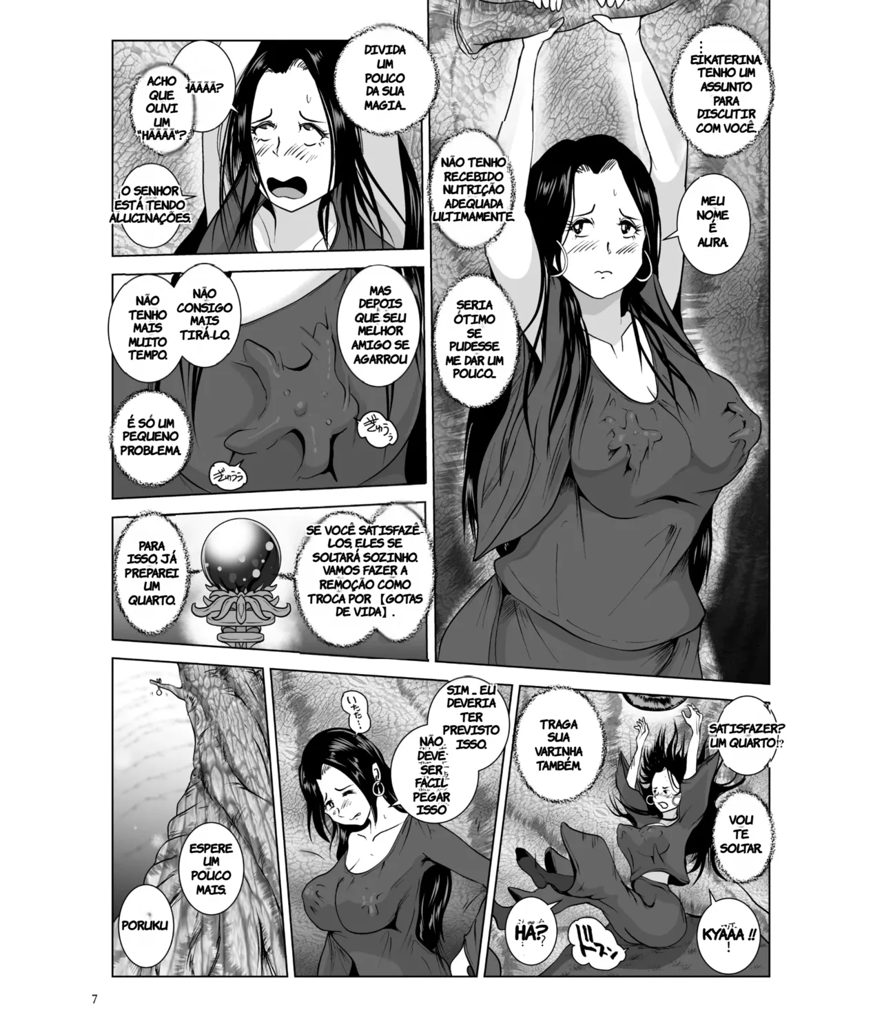 [Erotic Fantasy Larvaturs (Takaishi Fuu)] Chikubi Mushi Chirouju to Inochi no Shizuku - The Dungeon of Wise (TR-41) [Portuguese-BR] [Digital] image number 7