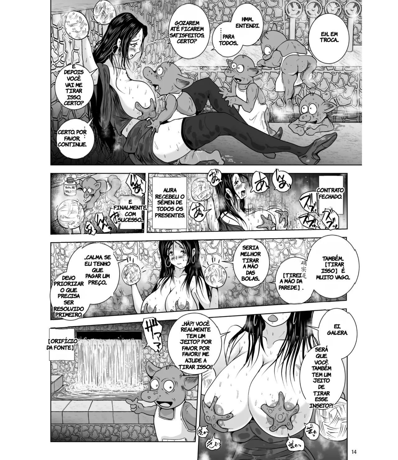 [Erotic Fantasy Larvaturs (Takaishi Fuu)] Chikubi Mushi Chirouju to Inochi no Shizuku - The Dungeon of Wise (TR-41) [Portuguese-BR] [Digital] image number 14