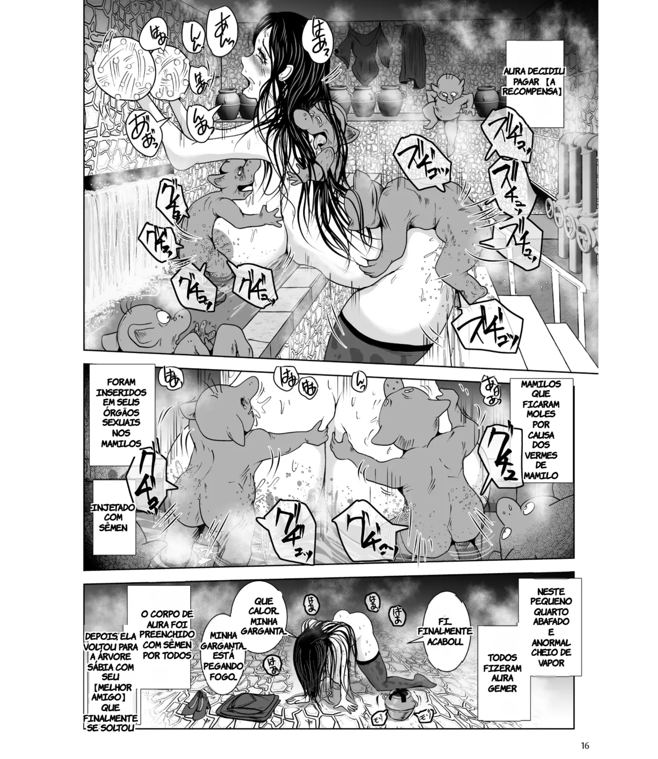 [Erotic Fantasy Larvaturs (Takaishi Fuu)] Chikubi Mushi Chirouju to Inochi no Shizuku - The Dungeon of Wise (TR-41) [Portuguese-BR] [Digital] image number 16