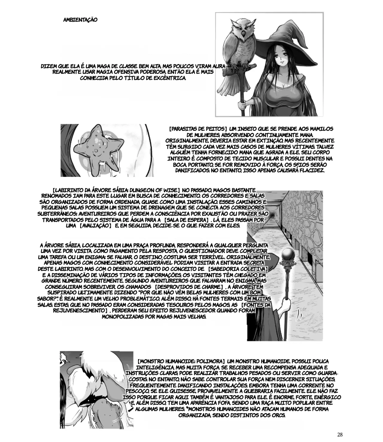 [Erotic Fantasy Larvaturs (Takaishi Fuu)] Chikubi Mushi Chirouju to Inochi no Shizuku - The Dungeon of Wise (TR-41) [Portuguese-BR] [Digital] image number 28