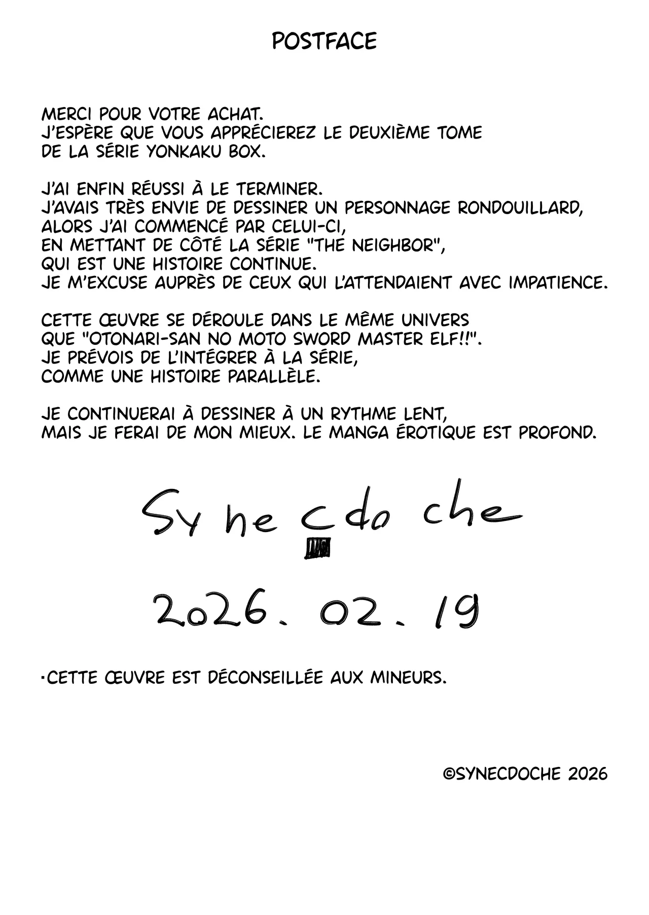 [Yonkaku Box (Synecdoche)] Yona Yona Okotteiru kono Rei Genshou wa, Otonari-san no Pocchari Mukuchi Elf-san no Sei de wa Nai! | L'Elfe voisine est responsable des phénomènes paranormaux qui se produisent chez moi chaque nuit [French] [Lopxi] 22eme image