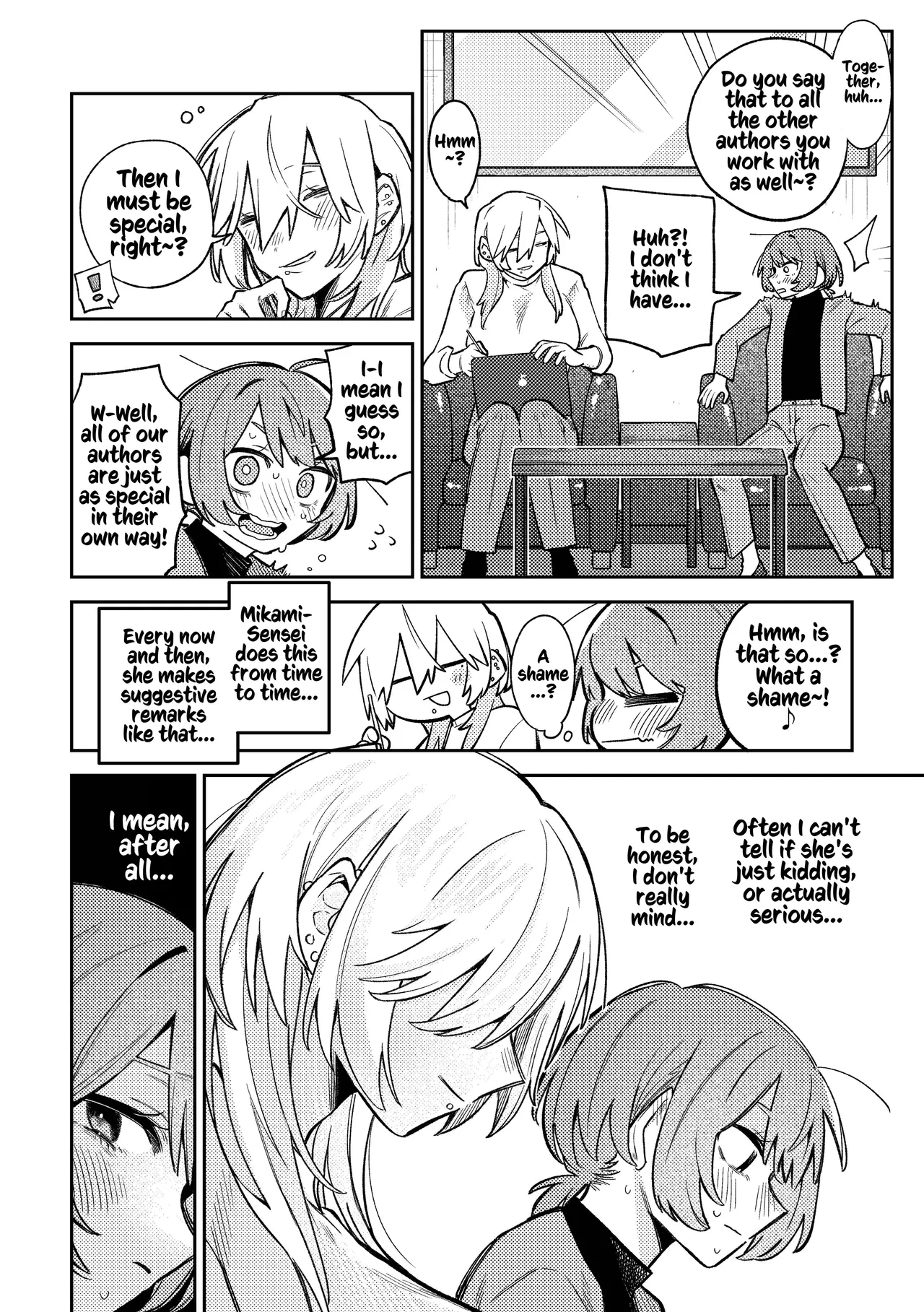 [Dozuke Taira Yuri Teikoku (Suzuo)] Urekko Mangaka-san to Shigodeki Henshuu-san | Popular Manga Artist and Work Adept Editor [English] [Kusanuu] 4eme image