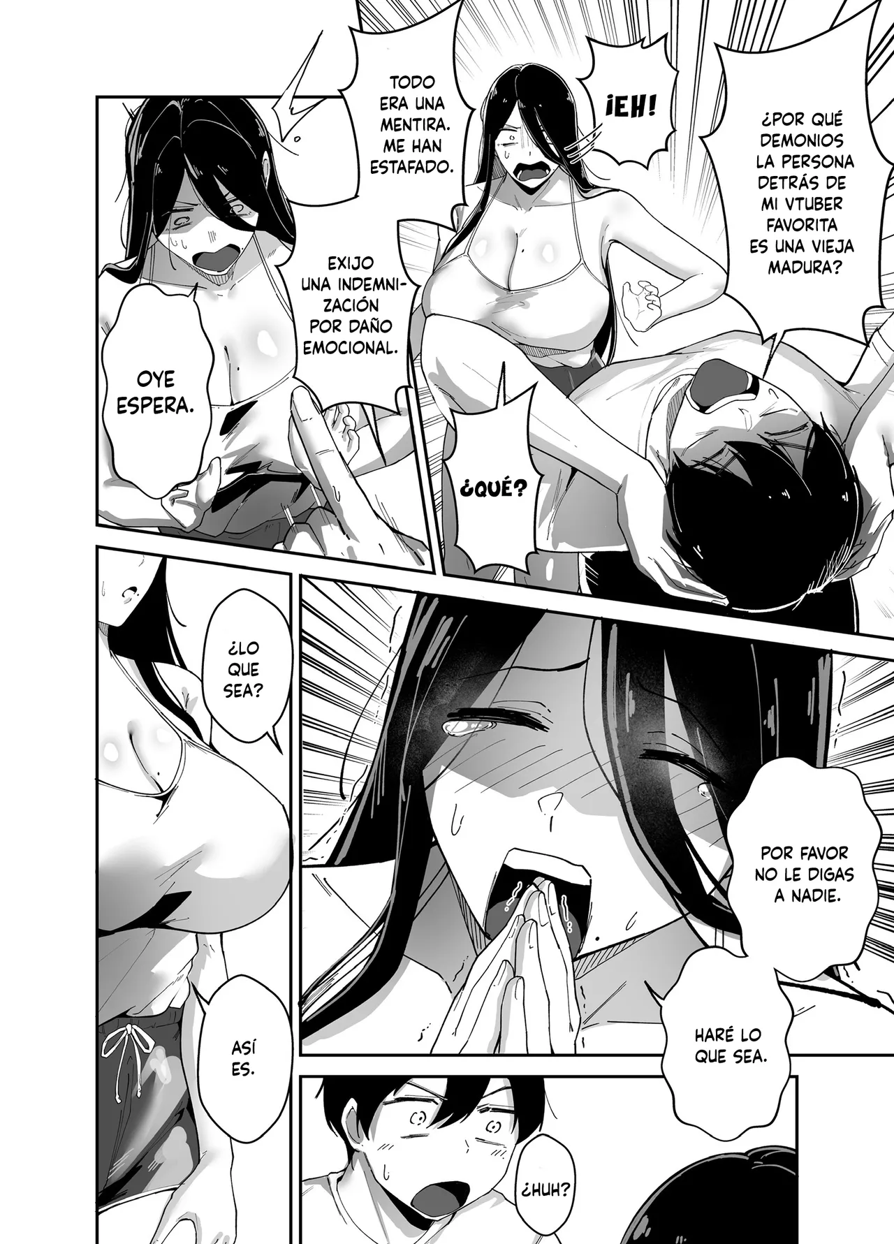 [Akutamaru] Oshi no haishin-sha no shōtai ga rinjin no `kyonyū chijo' de, shibori tsukusa reru hanashi [Spanish] 画像番号 13