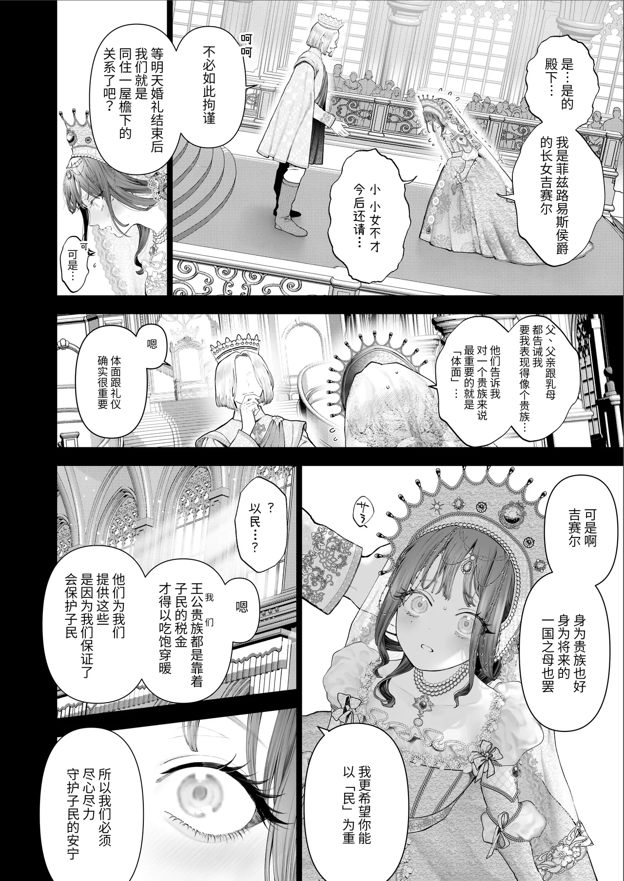 [Kyouniku Kyoushoku (Jagi Iwa)] Houtou Kizoku wa Moto Outaishihi to no Haramasekon de Isogashii - The Rake and The Once Crowned Princess [Chinese] [惑星]  [无修正] [Digital] image number 83