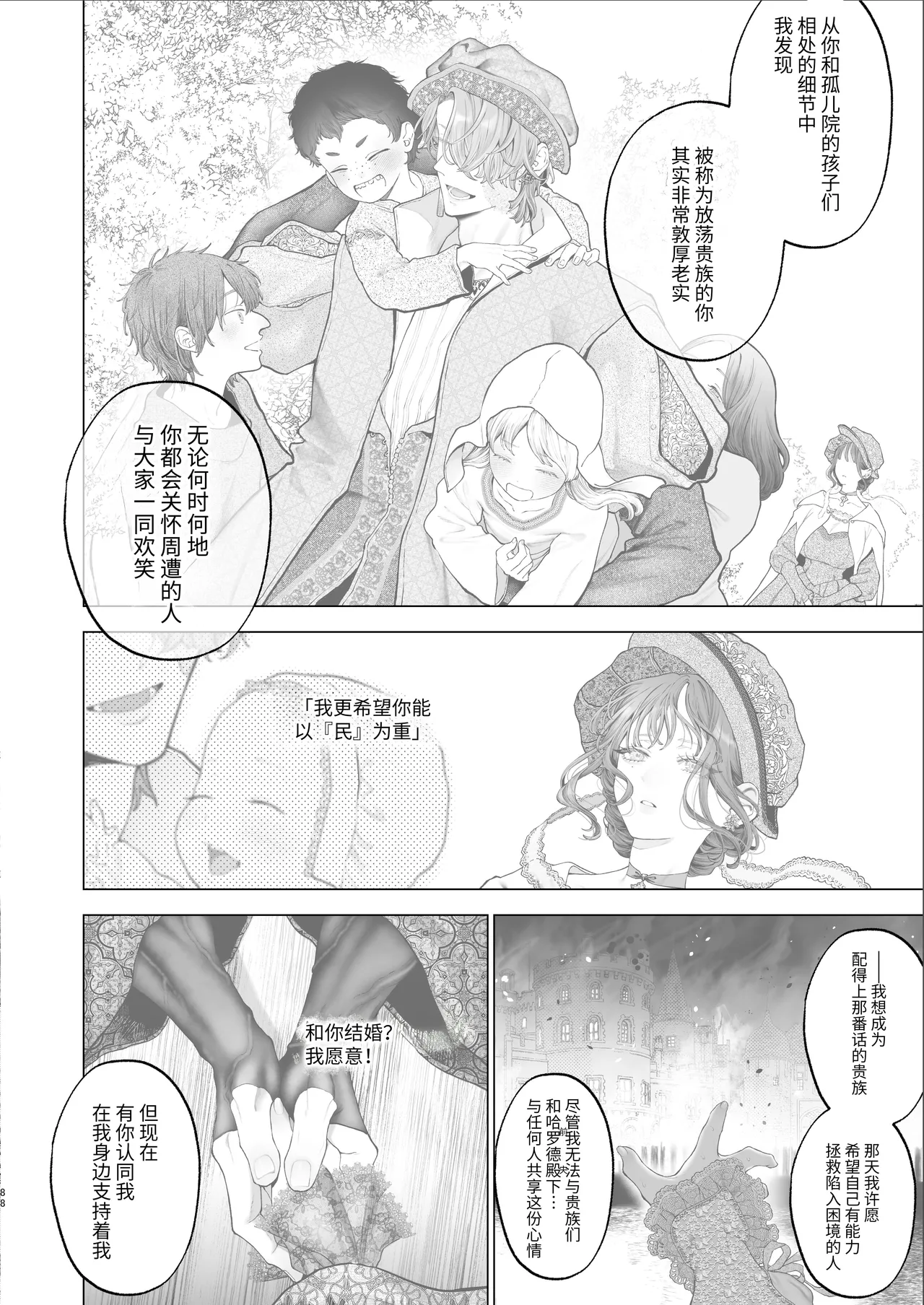 [Kyouniku Kyoushoku (Jagi Iwa)] Houtou Kizoku wa Moto Outaishihi to no Haramasekon de Isogashii - The Rake and The Once Crowned Princess [Chinese] [惑星]  [无修正] [Digital] image number 87