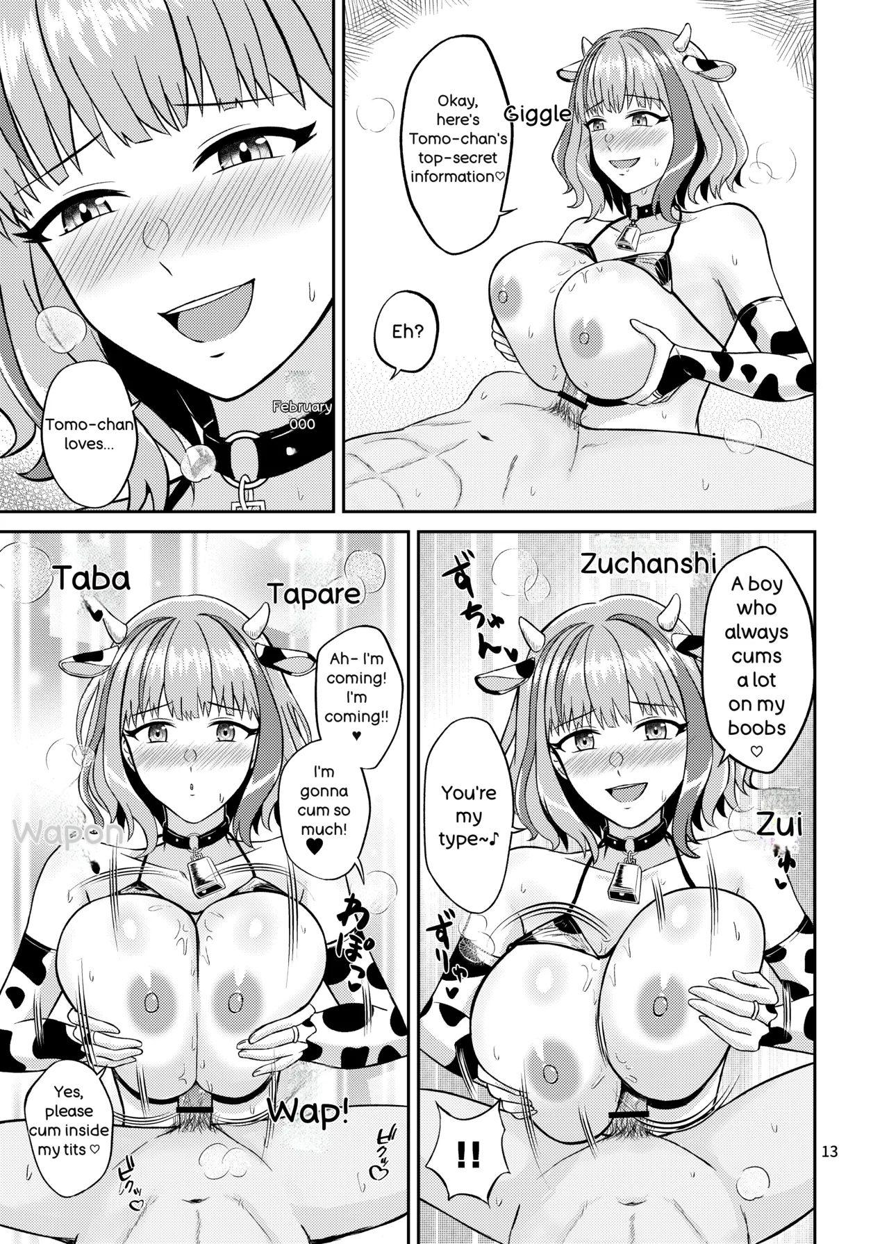 Tochin's extremely wild titjob ⭐︎ fan service (rough translation) 13eme image