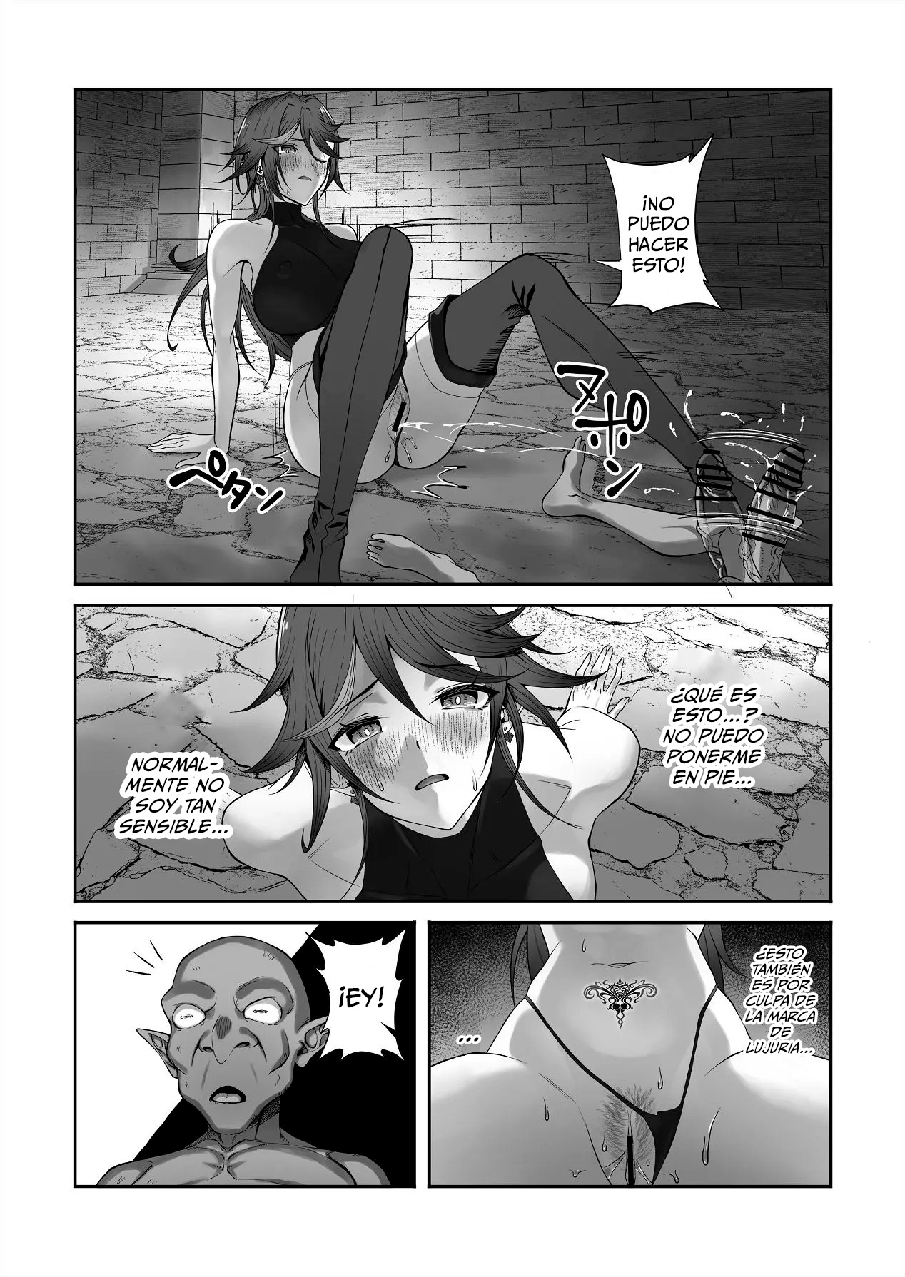 [Dekai Buki wa Roman (Tekkai Blade)] Inmon o Fuyo Sareta kara Goblin o Tsukatta Hanashi | La historia de cómo me pusieron una marca de lujuria y tuve que usar goblins debido a eso [Spanish] numero di immagine  27
