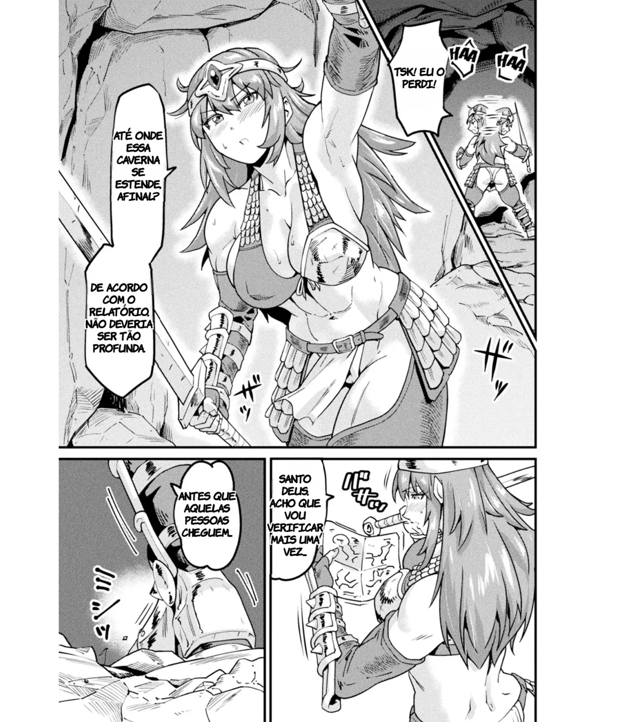 [Sorahachi Midoro] Onna Senshi wa Shiranuma ni ~Shokushu no Otoshiana~ | Before the Female Knight Realizes it ~The Tentacle's Pitfall~ (Kairaku Haiboku Heroines) (TR-43) [Portuguese-BR] [Digital] 3eme image