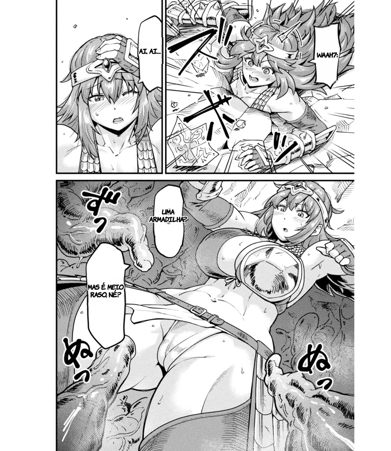 [Sorahachi Midoro] Onna Senshi wa Shiranuma ni ~Shokushu no Otoshiana~ | Before the Female Knight Realizes it ~The Tentacle's Pitfall~ (Kairaku Haiboku Heroines) (TR-43) [Portuguese-BR] [Digital] 4eme image