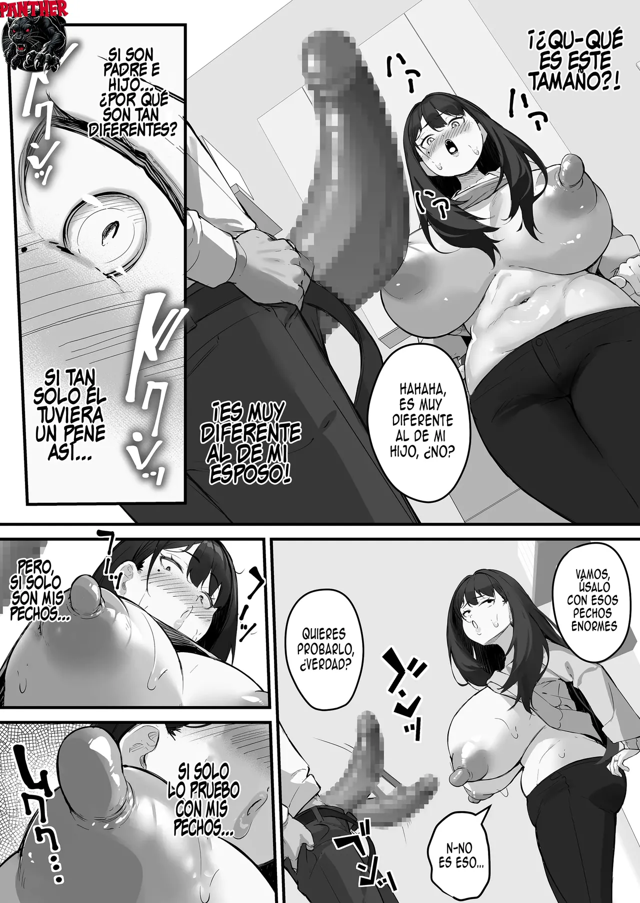 [Baku-π-dou (Kuchi VE)] NTR Tsuma Gifu no Yarashi-me ga Kiraidattanoni |Esposa Infiel - Odiaba la mirada lasciva de mi suegro pero...  [Spanish] [Panther Scan] [Digital] image number 20