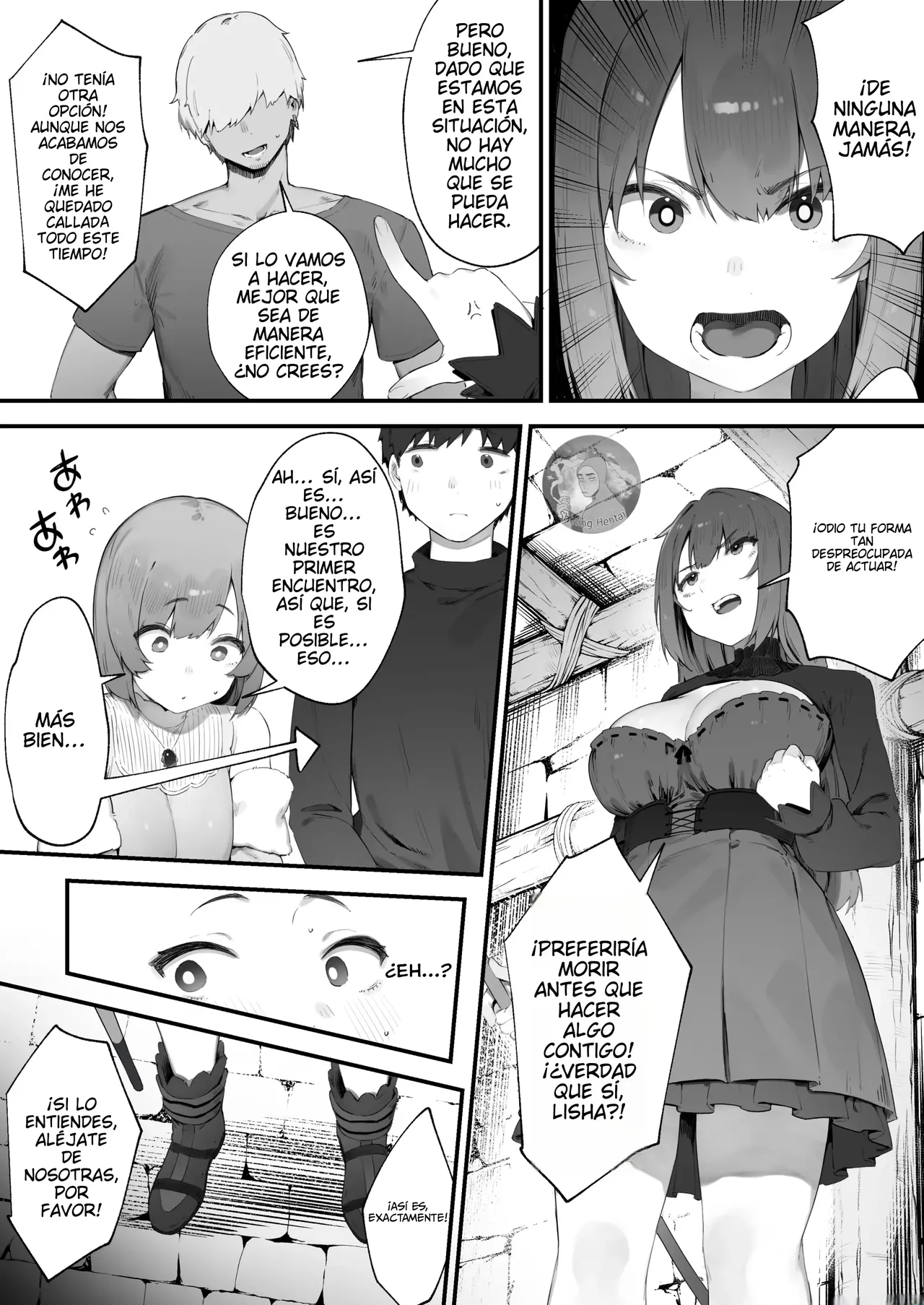 [Nigiri Usagi] Noroi no Sei de MP ga Tarimasen!! Zenpen｜¡¡No Tengo Suficientes Puntos de Magia por Culpa de una Maldición!! -Parte 1-[Spanish] [Shining Hentai + P7NEKO] 画像番号 4