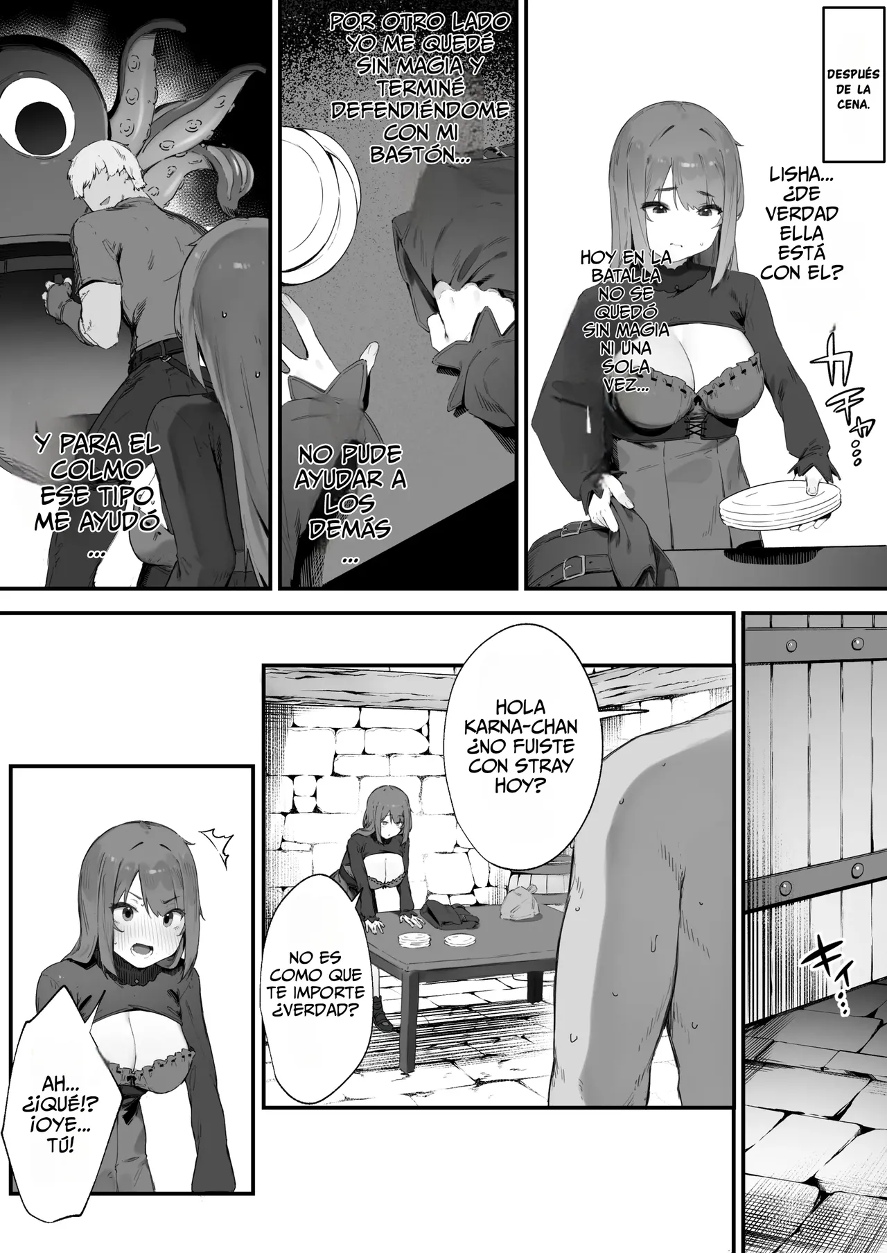 [Nigiri Usagi] Noroi no Sei de MP ga Tarimasen!! Zenpen｜¡¡No Tengo Suficientes Puntos de Magia por Culpa de una Maldición!! -Parte 1-[Spanish] [Shining Hentai + P7NEKO] 画像番号 14