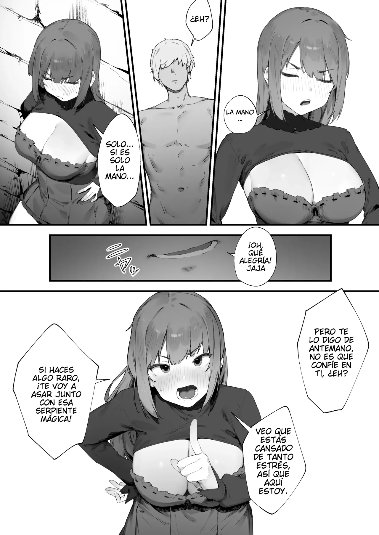 [Nigiri Usagi] Noroi no Sei de MP ga Tarimasen!! Zenpen｜¡¡No Tengo Suficientes Puntos de Magia por Culpa de una Maldición!! -Parte 1-[Spanish] [Shining Hentai + P7NEKO] 画像番号 17