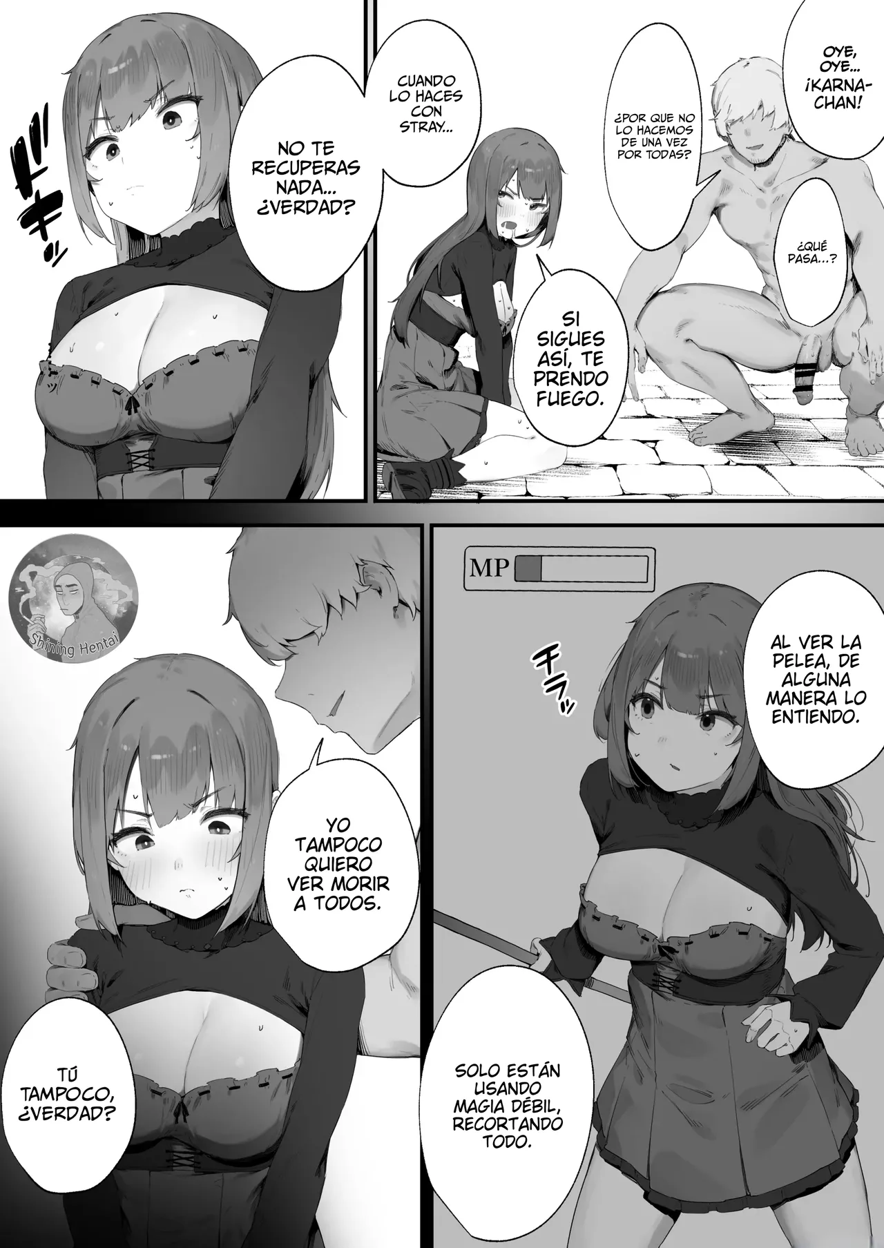 [Nigiri Usagi] Noroi no Sei de MP ga Tarimasen!! Zenpen｜¡¡No Tengo Suficientes Puntos de Magia por Culpa de una Maldición!! -Parte 1-[Spanish] [Shining Hentai + P7NEKO] 画像番号 22