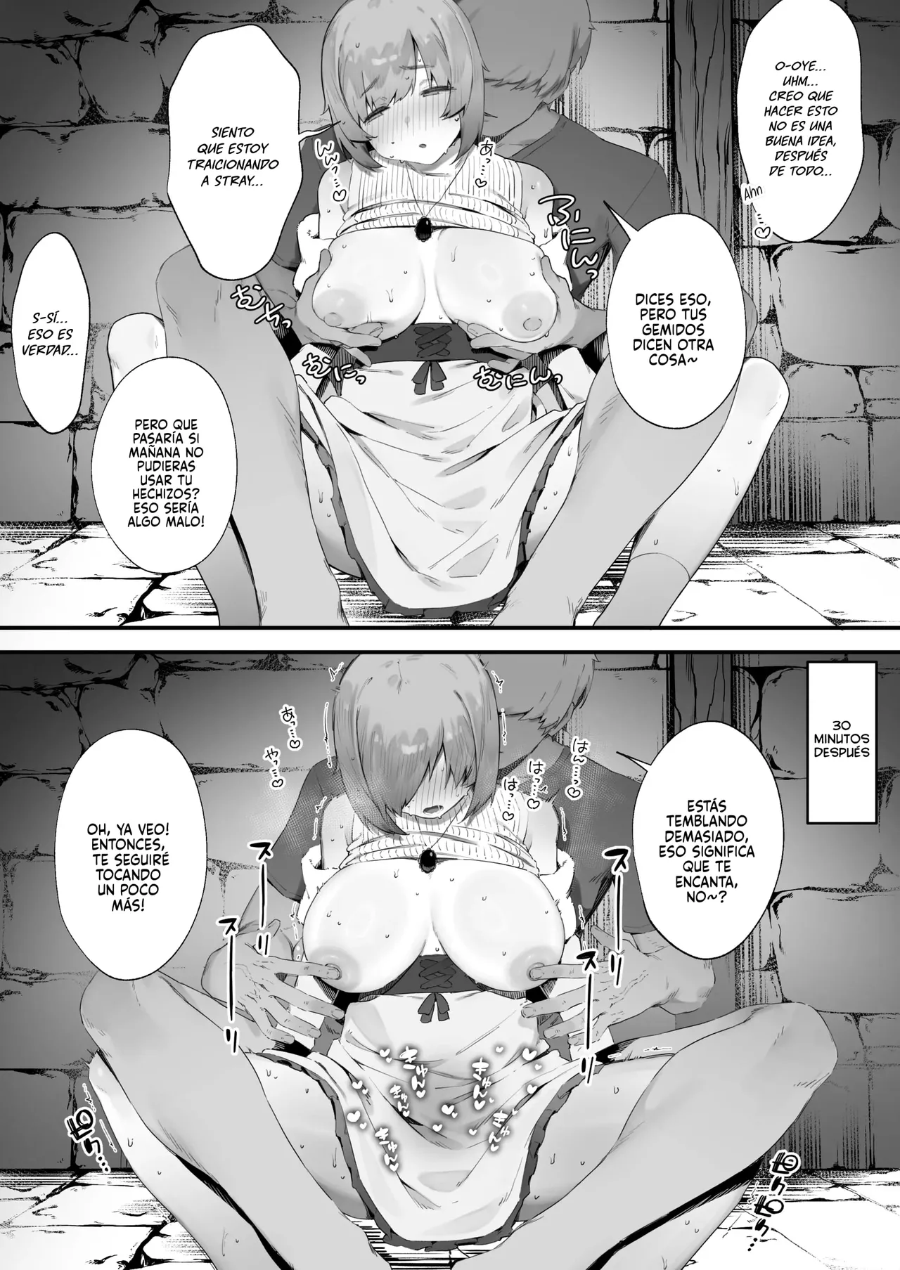 [Nigiri Usagi] Noroi no Sei de MP ga Tarimasen!! Zenpen｜¡¡No Tengo Suficientes Puntos de Magia por Culpa de una Maldición!! -Parte 1-[Spanish] [Shining Hentai + P7NEKO] 画像番号 36