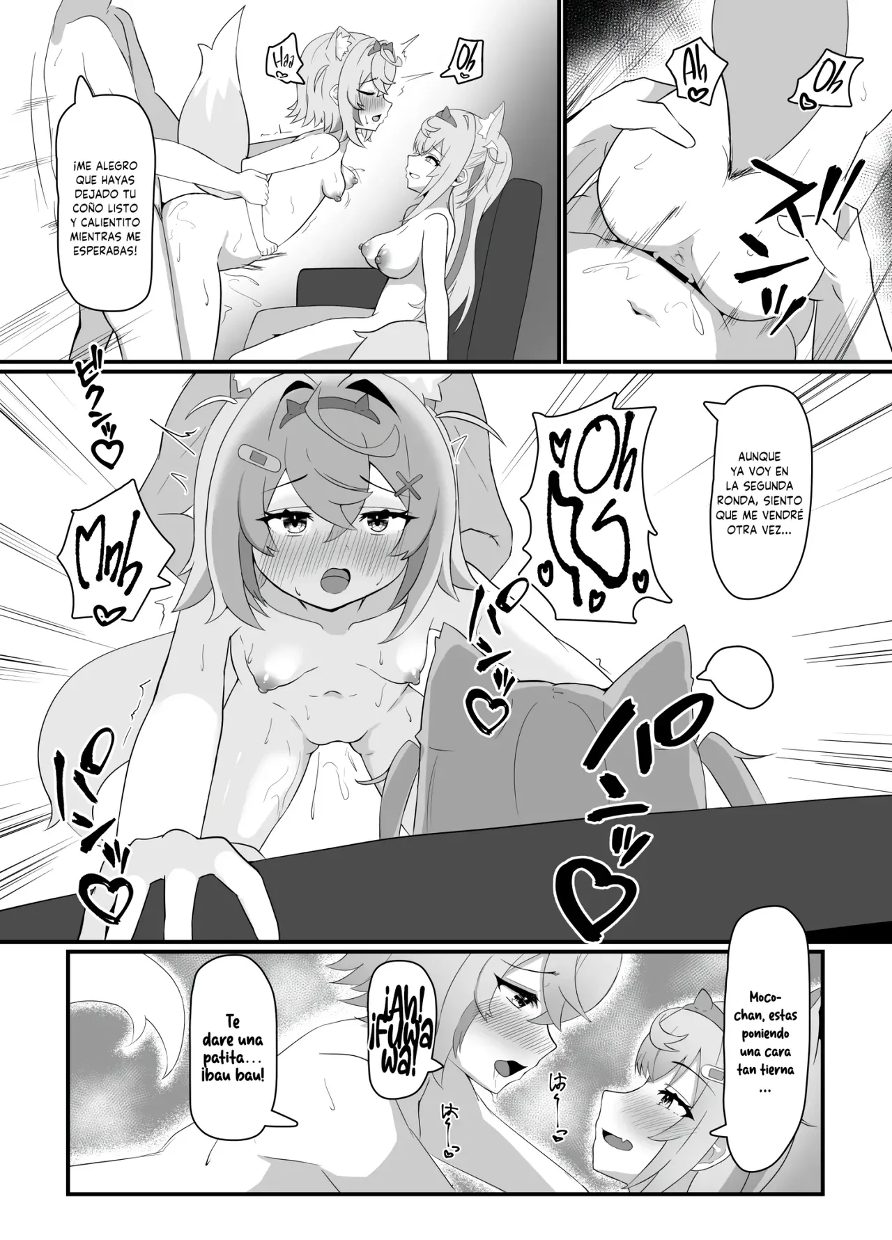 [OTN Kokoku (Kotaro OTN)] FWMC Icha Love SEX｜Sexo Amoroso con FuwaCoco (Fuwawa Abyssgard, Mococo Abyssgard) [Spanish] [Komari Scan] [Digital] imagen número 12