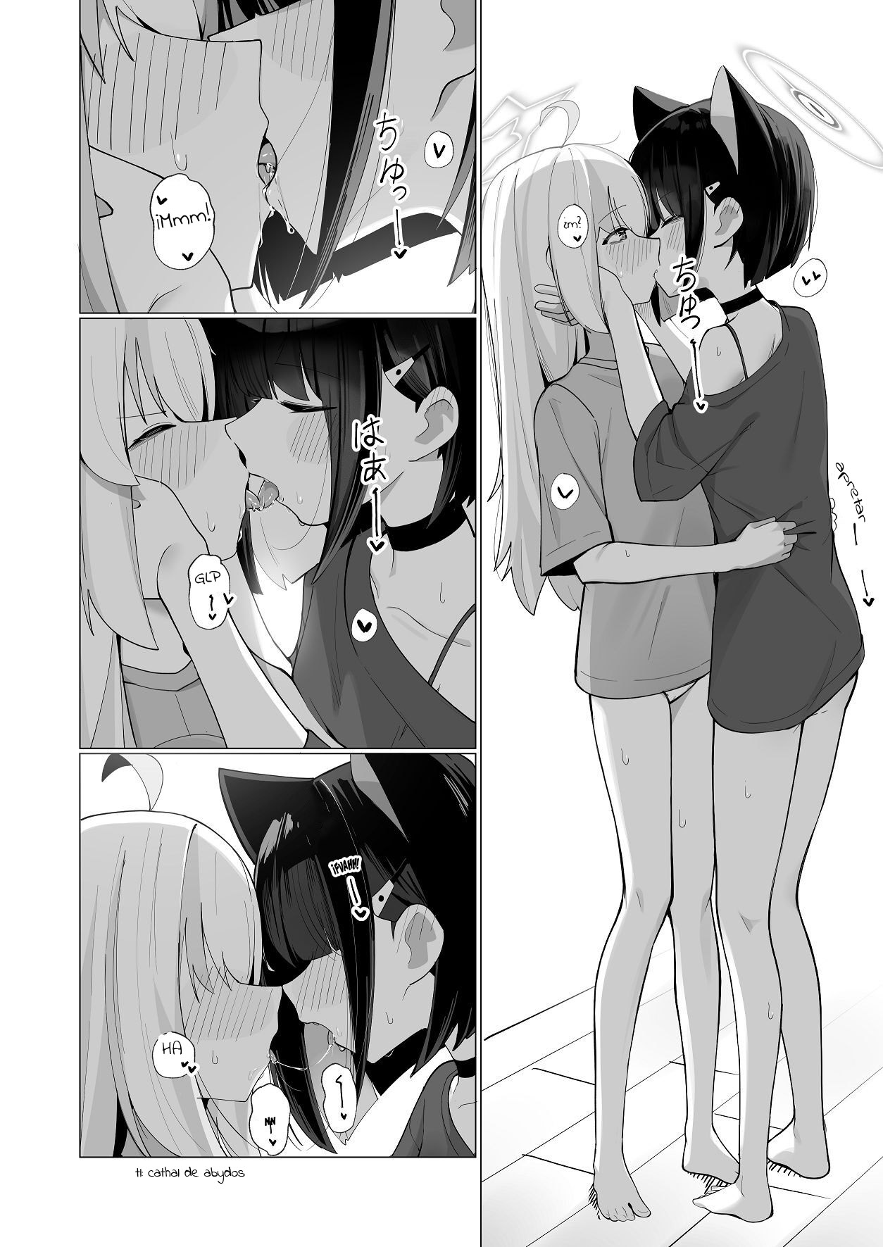 [Curry House (B8MEl)] Kazura y Reisa con chocolate alcohol y...  [spanish] (Blue Archive) 画像番号 8