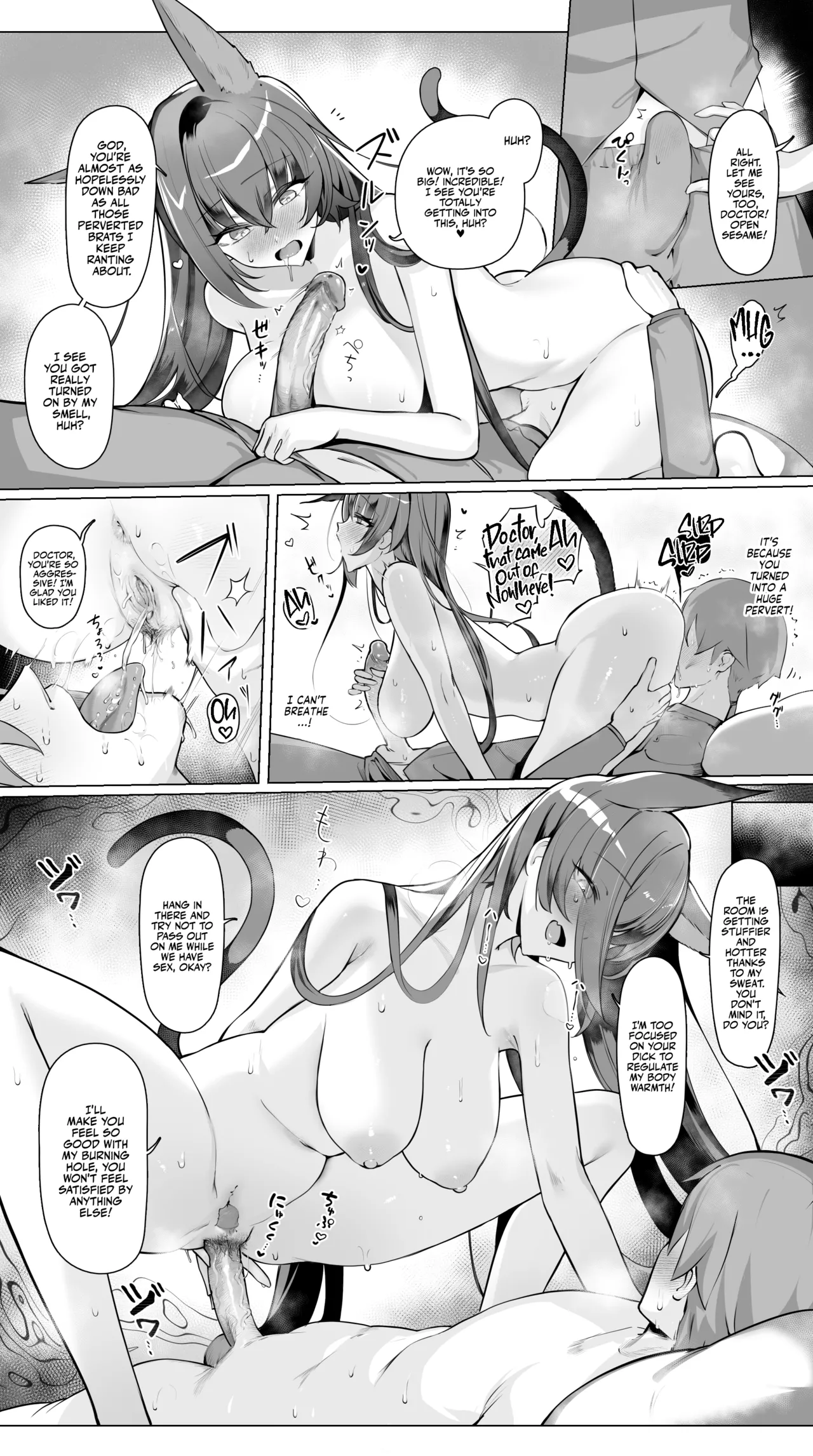 [Neko no Youchuu] Blaze to Sauna Mitai na Sex suru Hanashi (Arknights) [English] [Team Rabu2] [Decensored] image number 5