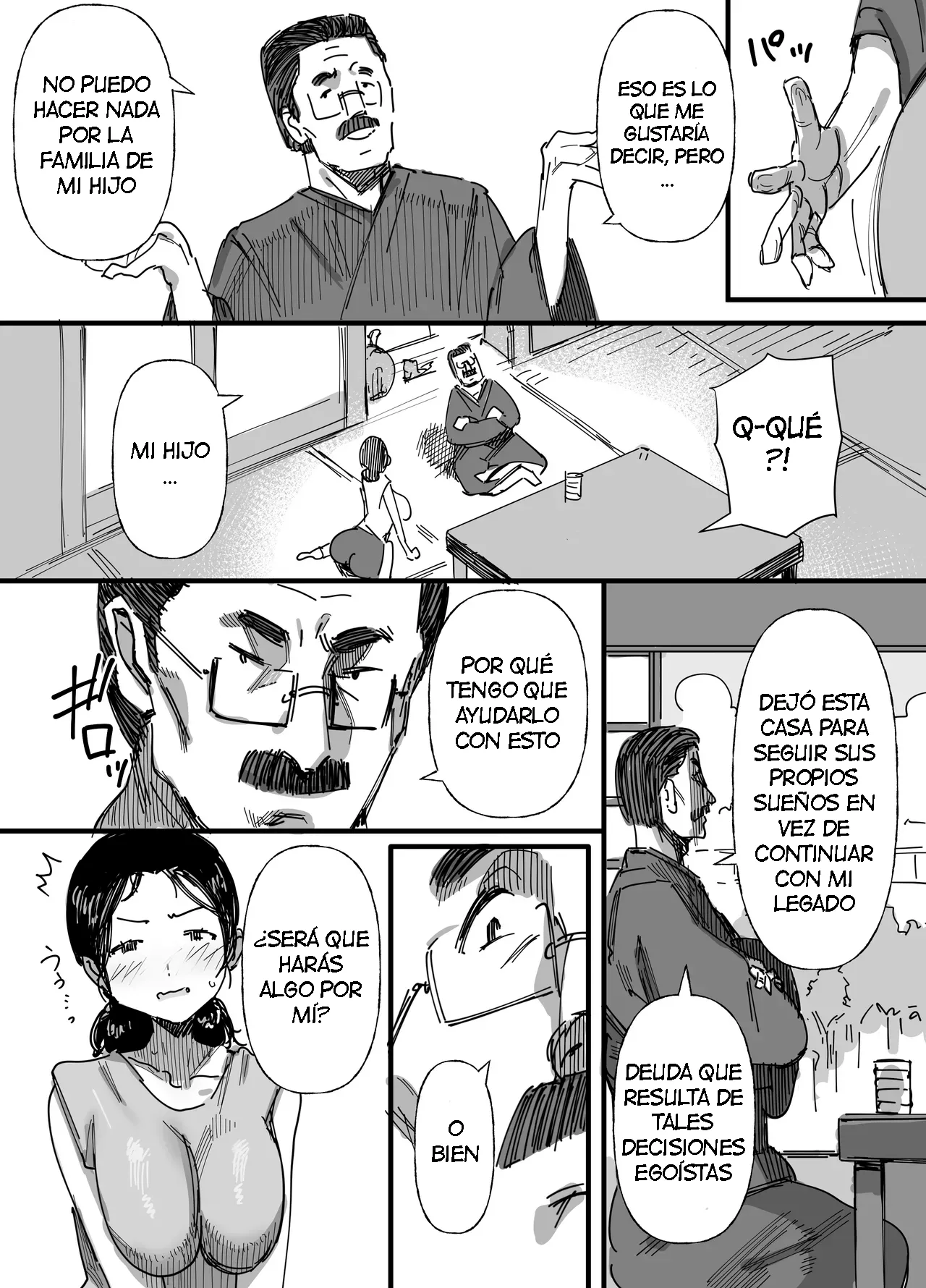 [Dynamic Mom (Onodera)] Otto no Shakkin Nakadashi Hensai Gifu ni Mi o Uru Komochi Tsuma｜Una Mujer Casada Vende su Cuerpo a su Suegro [Spanish] [Pajerosxnx] image number 10