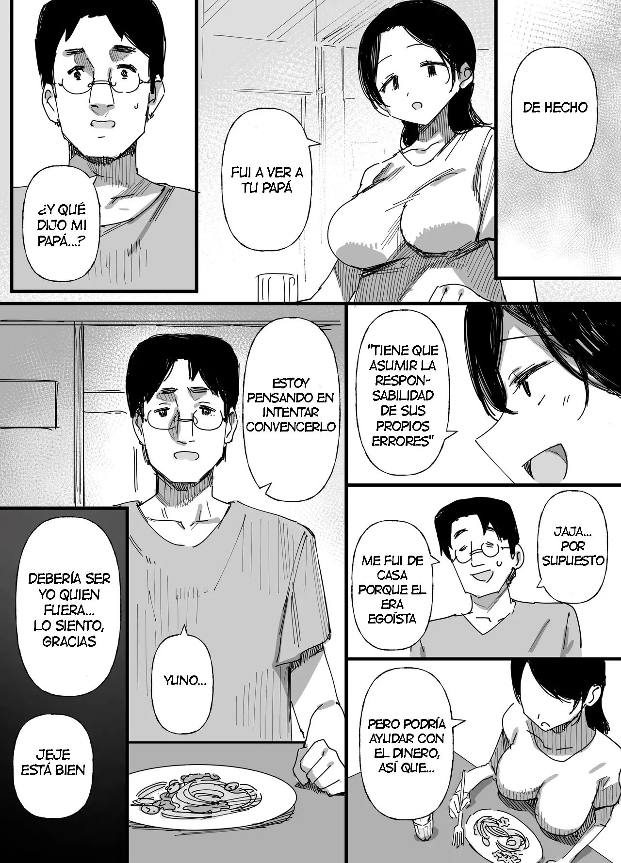 [Dynamic Mom (Onodera)] Otto no Shakkin Nakadashi Hensai Gifu ni Mi o Uru Komochi Tsuma｜Una Mujer Casada Vende su Cuerpo a su Suegro [Spanish] [Pajerosxnx] image number 18