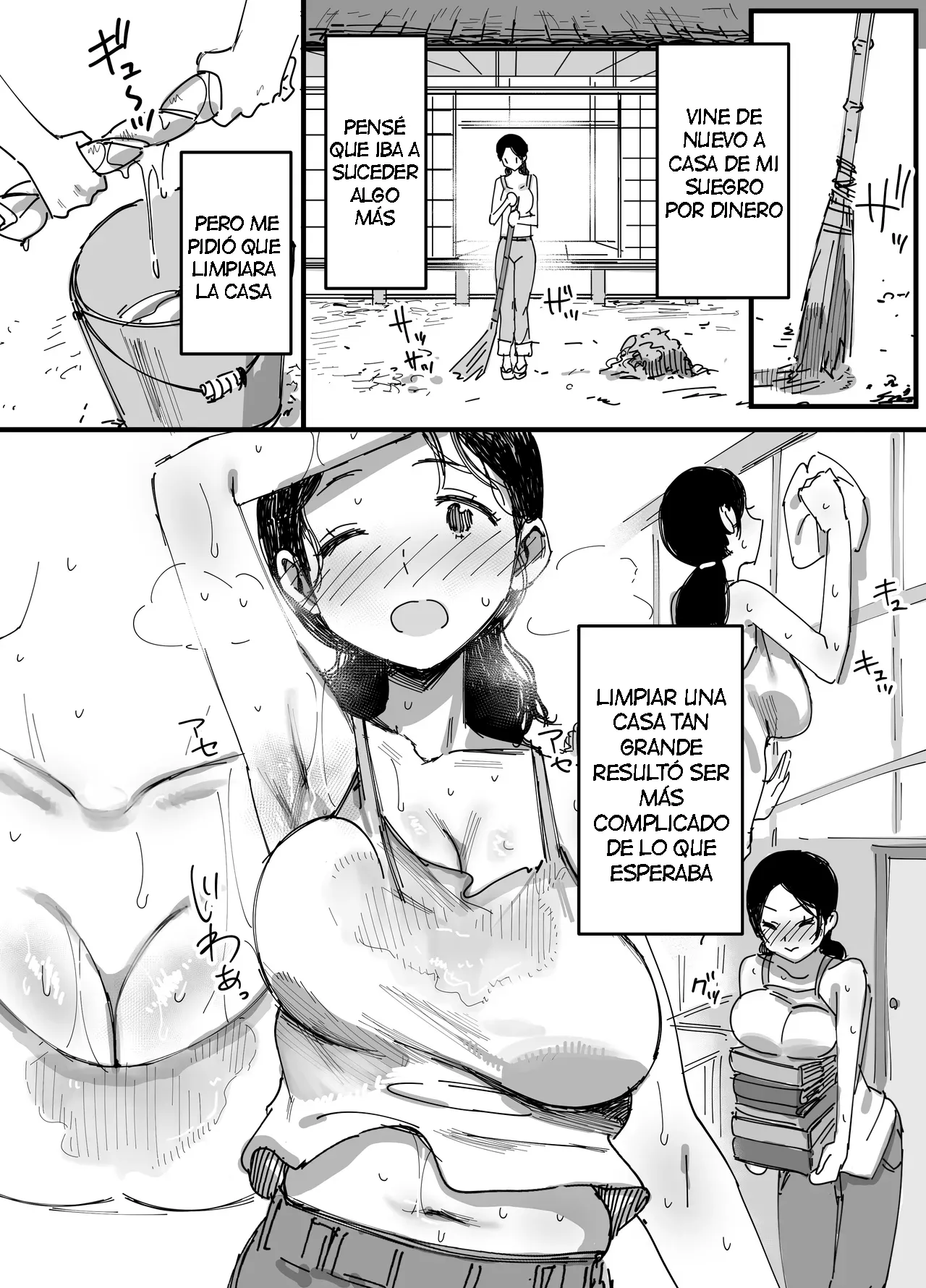 [Dynamic Mom (Onodera)] Otto no Shakkin Nakadashi Hensai Gifu ni Mi o Uru Komochi Tsuma｜Una Mujer Casada Vende su Cuerpo a su Suegro [Spanish] [Pajerosxnx] image number 19