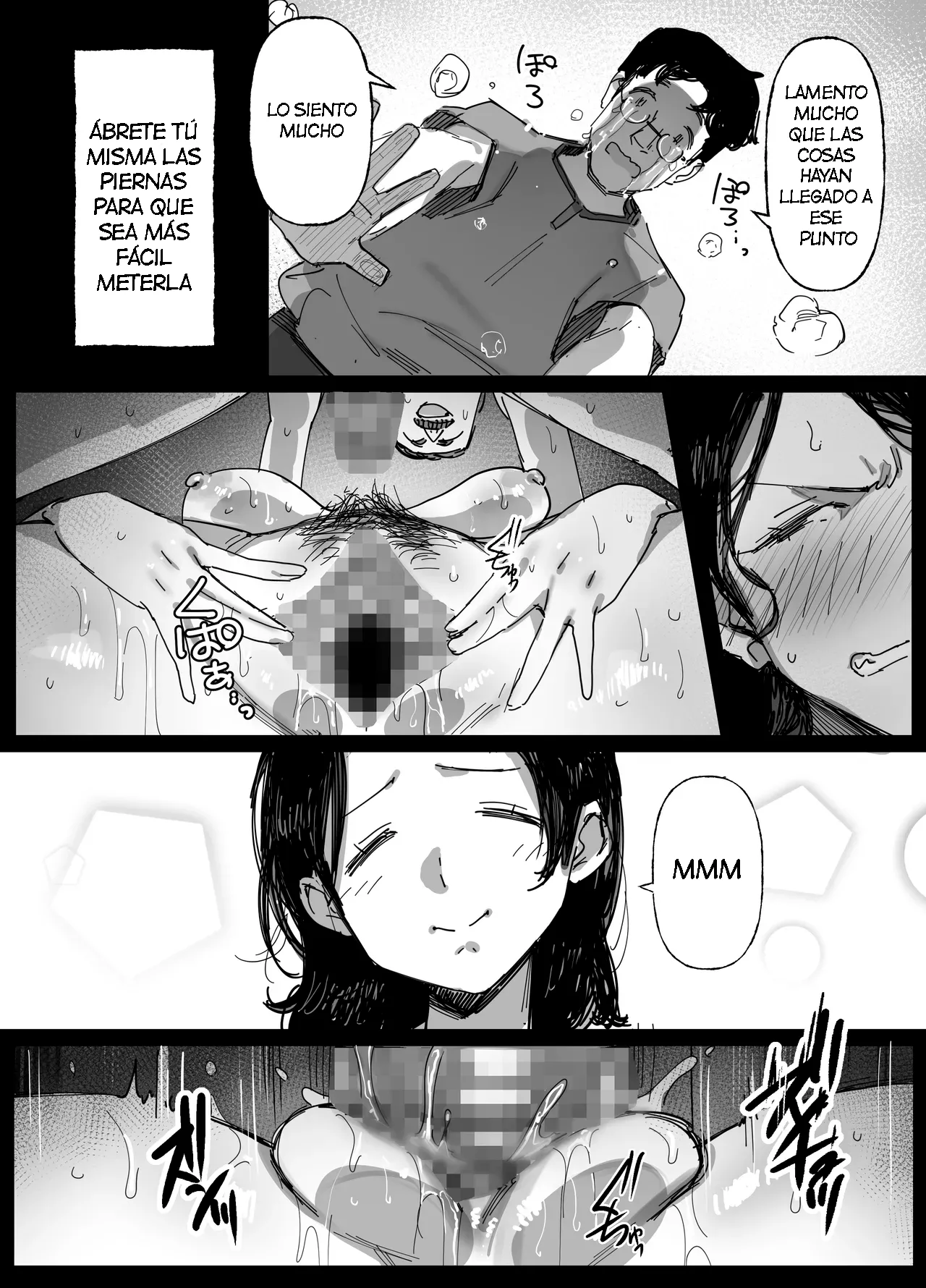 [Dynamic Mom (Onodera)] Otto no Shakkin Nakadashi Hensai Gifu ni Mi o Uru Komochi Tsuma｜Una Mujer Casada Vende su Cuerpo a su Suegro [Spanish] [Pajerosxnx] image number 35