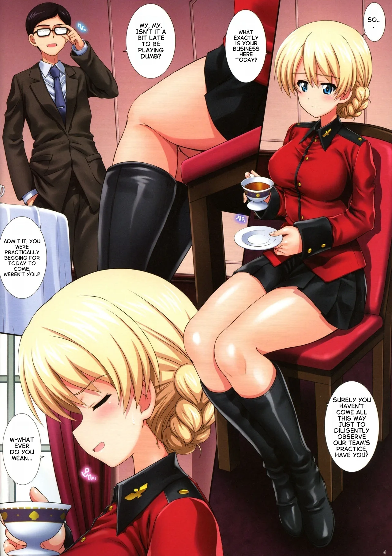 (C97) [Kamogawaya (Kamogawa Tanuki)] Gochuumon wa Koucha desu ka? 3 - Is the order a cup of tea? 3 (Girls und Panzer) [English] 图片编号 4