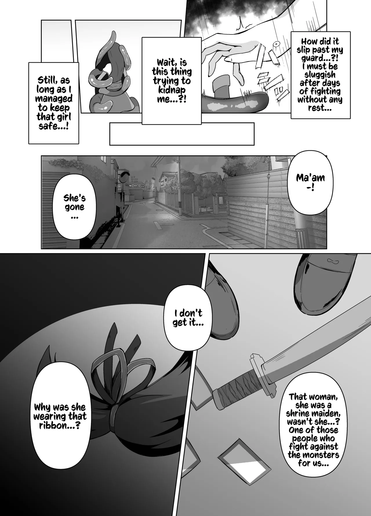 [Round Trip (Yorigo Nomi)] Kamikakushi - Shokushu no Kaii ni Haiboku Suru Futanari no Miko [Kusanuu] 画像番号 4