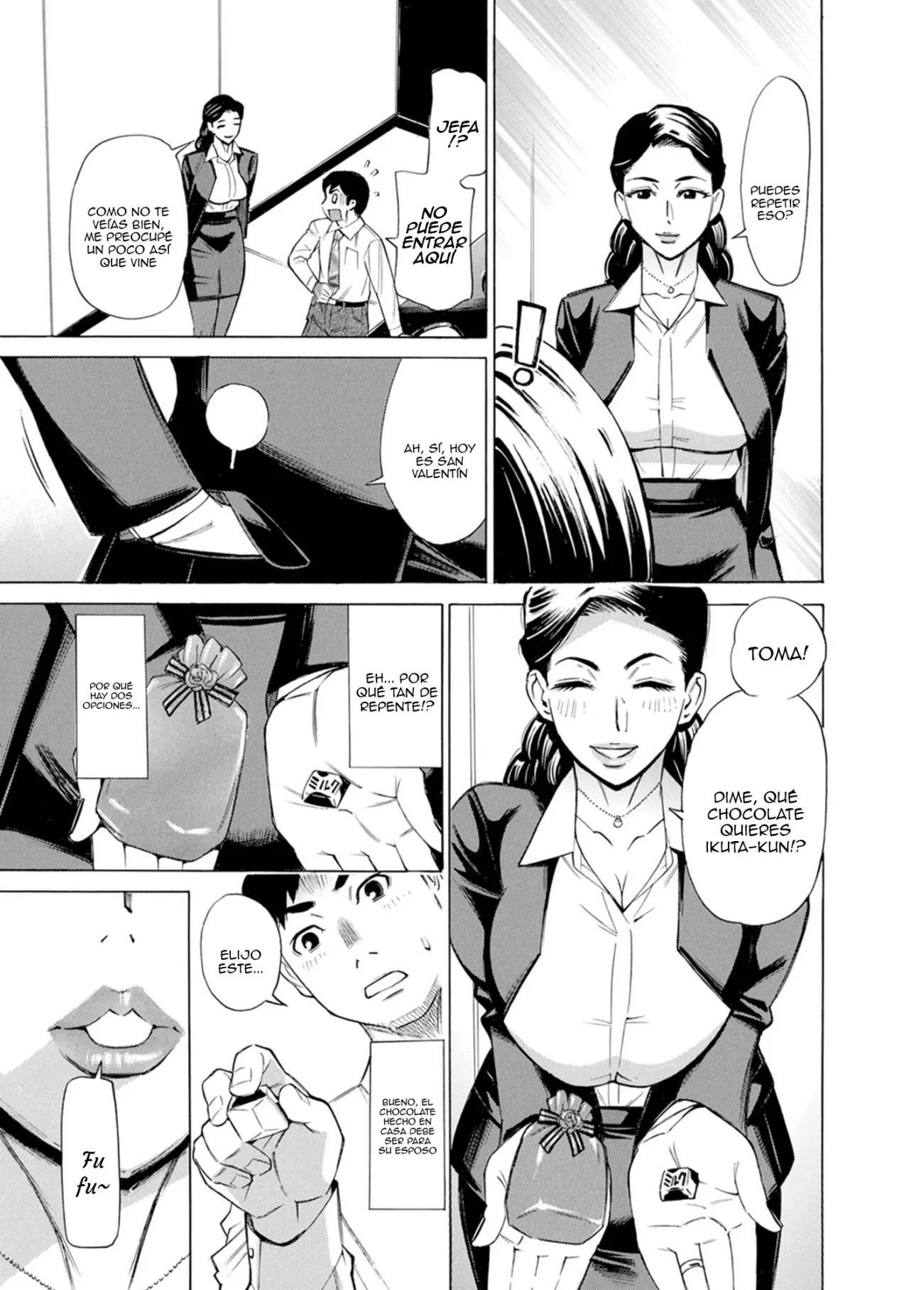 [Makibe Kataru] Valentine ni Iyashi Iyarashi Ai｜Amor Dulce y Lascivo para San Valentín (Web Haishin Gekkan Tonari no Kininaru Oku-san Vol. 093) [Spanish] [Anything] Bildnummer 5