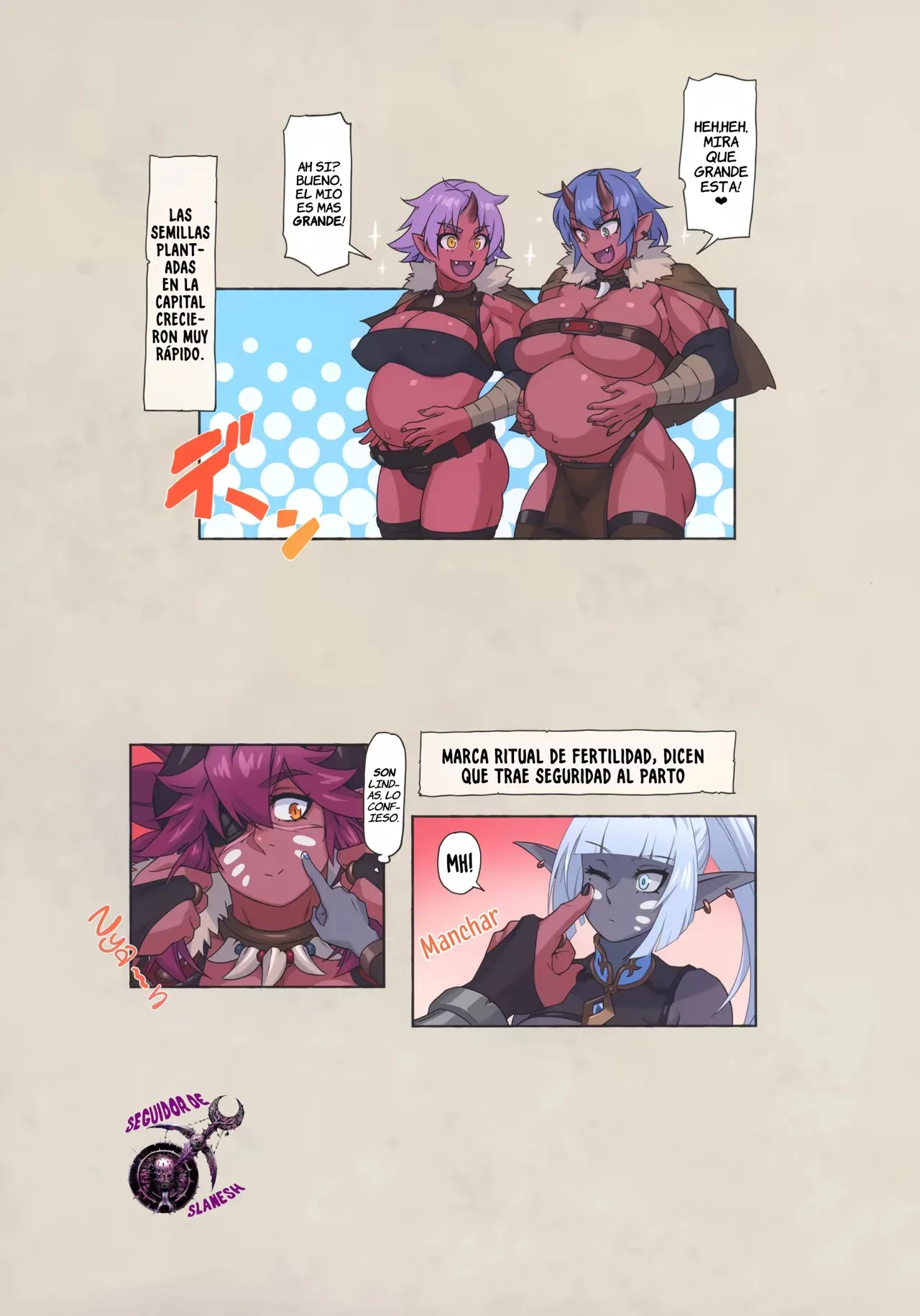 (C106) [M-ya (Mikoyan)] Ogre tai Dark Elf Soushuuhen Plus｜Ogresas Vs Elfas Oscuras Recopilación Plus [Spanish] [Culto a Slanesh] 图片编号 79