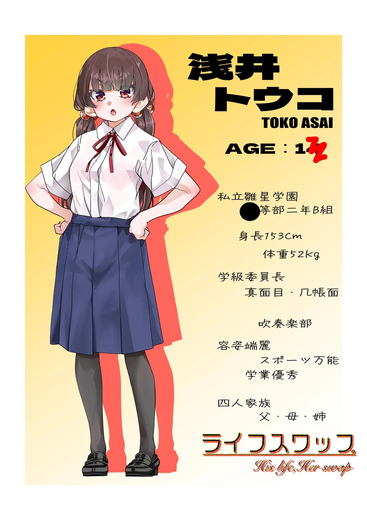 [Minami no Komichi (Minamin, Denden Taiko)] Life Swap - His Life, Her Swap 图片编号 2