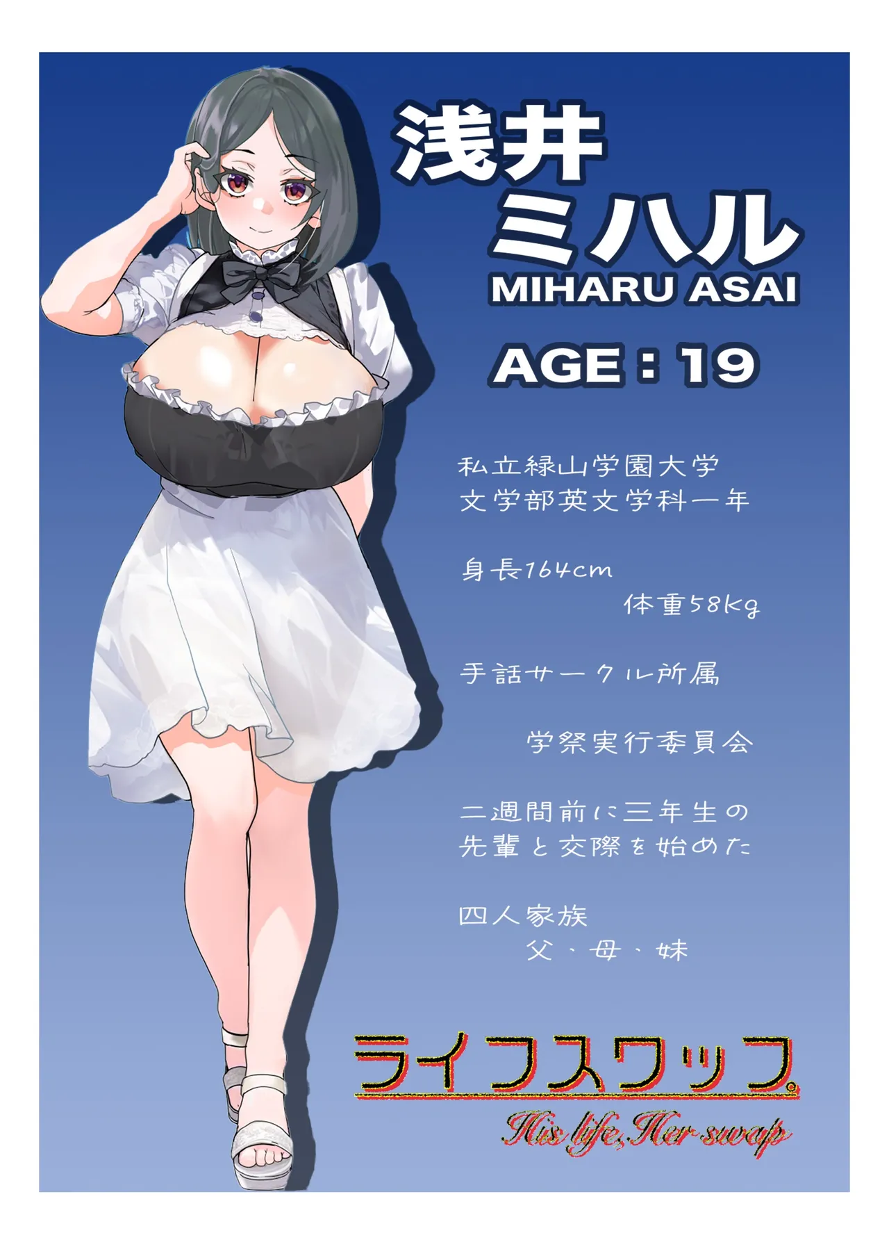 [Minami no Komichi (Minamin, Denden Taiko)] Life Swap - His Life, Her Swap 图片编号 3